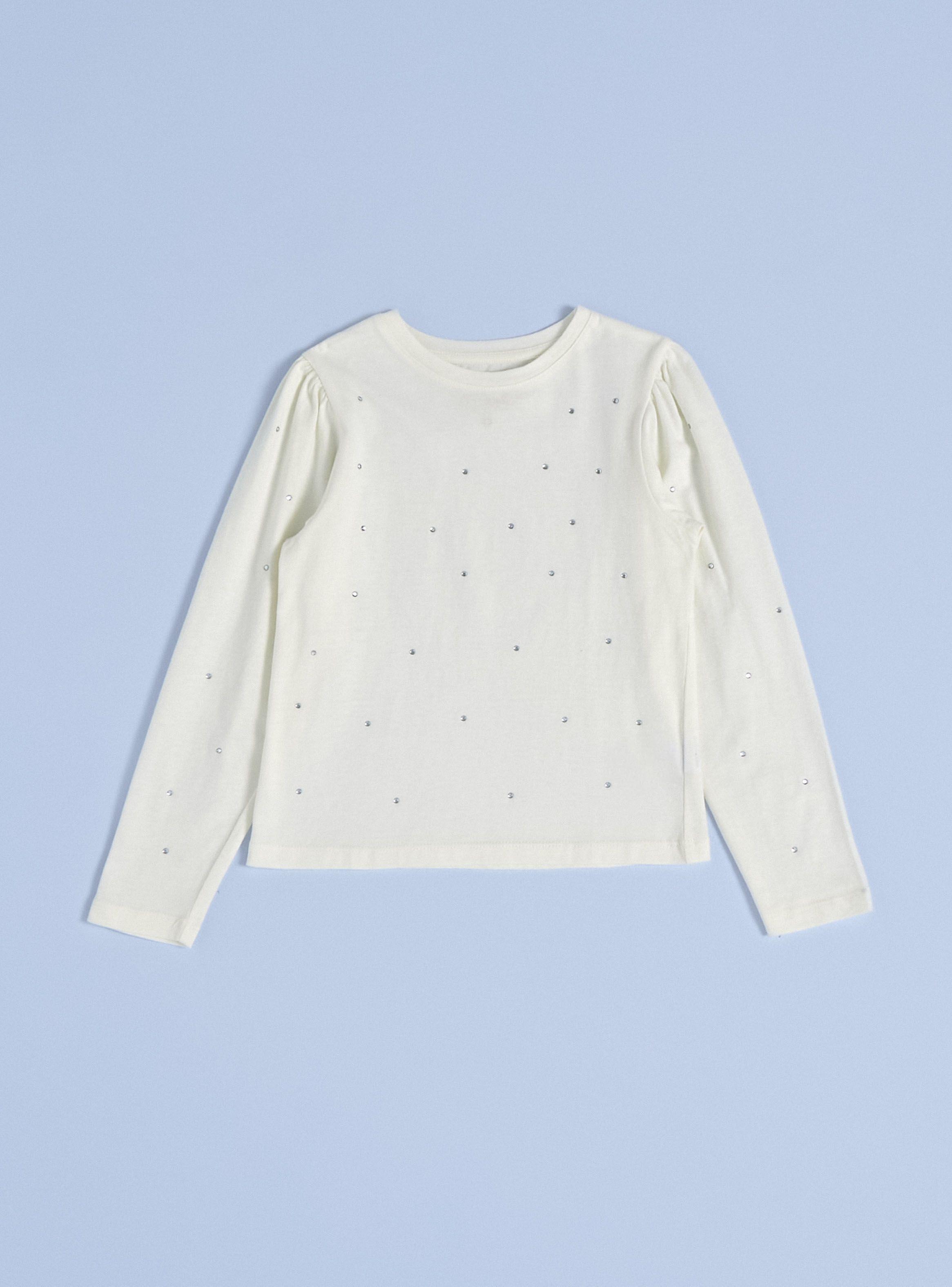 Polera Strass Manga Globo-2