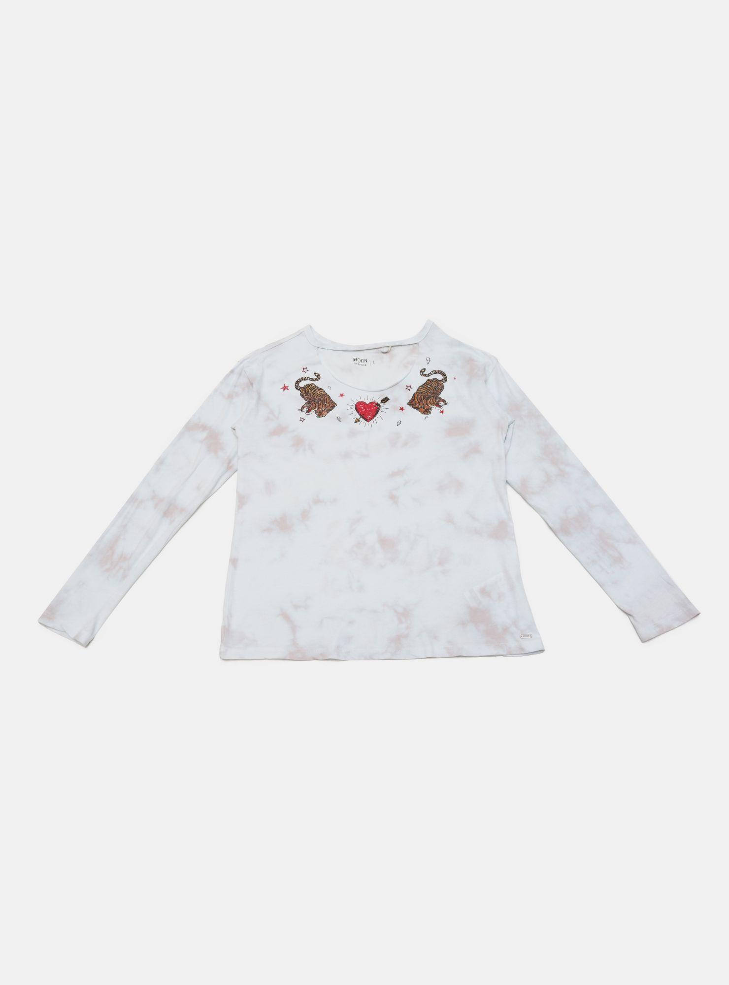 Polera Print Corazón Foster Moon-0