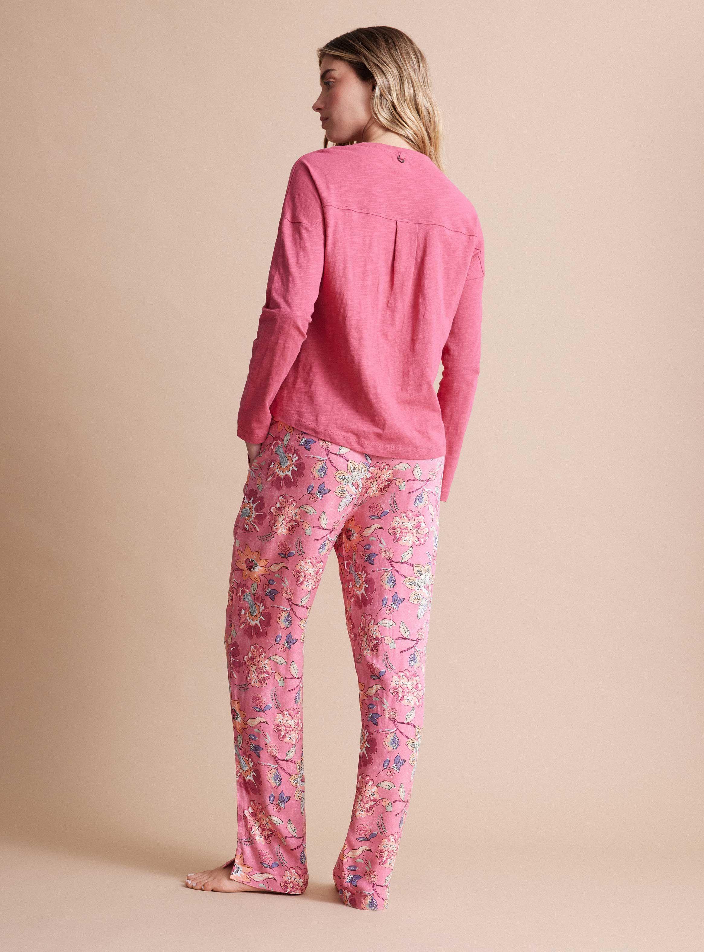 Pijama con Top de Algodón de Punto y Pantalón-5