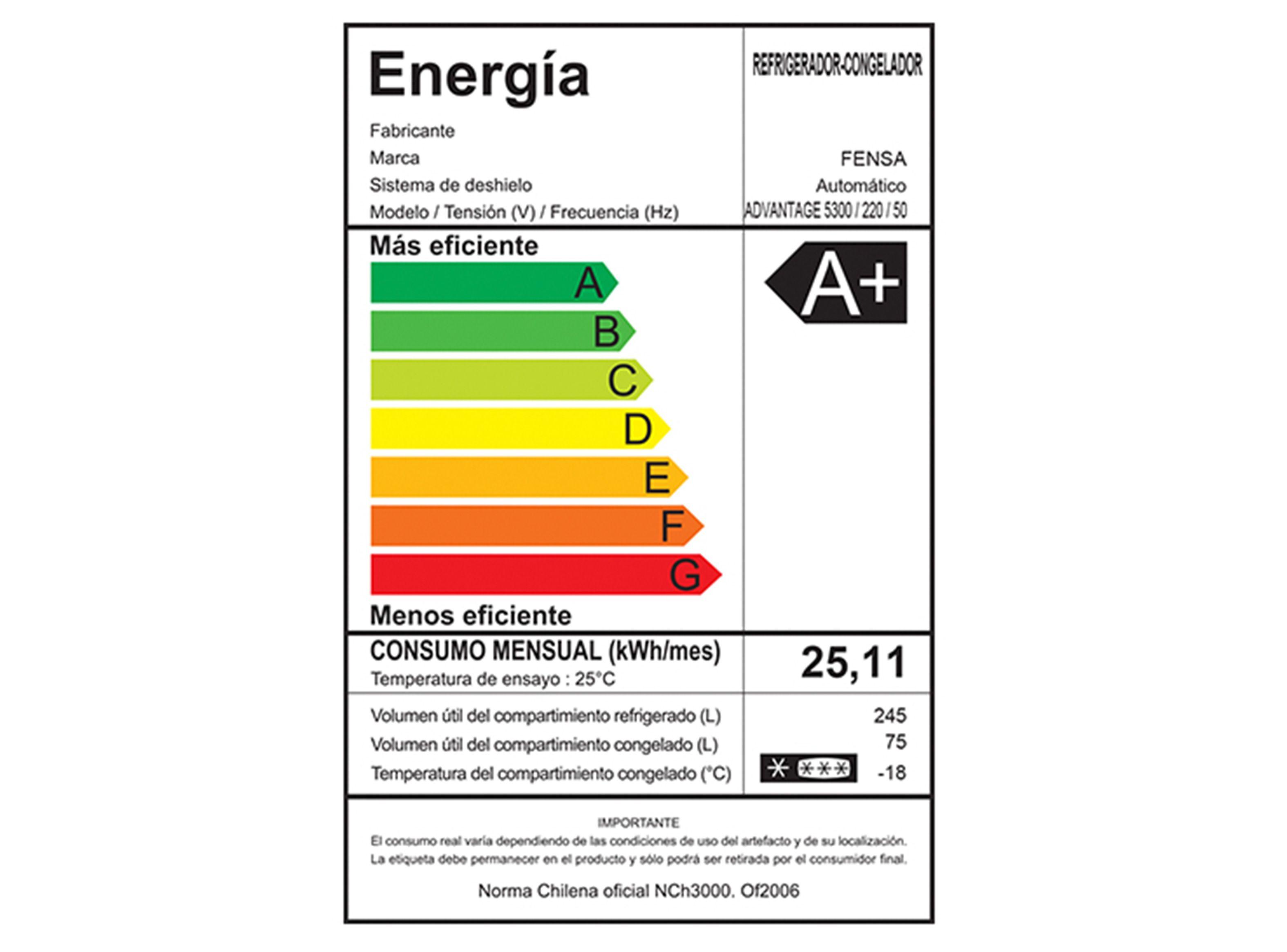 Refrigerador Fensa No Frost 320 Litros Advantage 5300-5