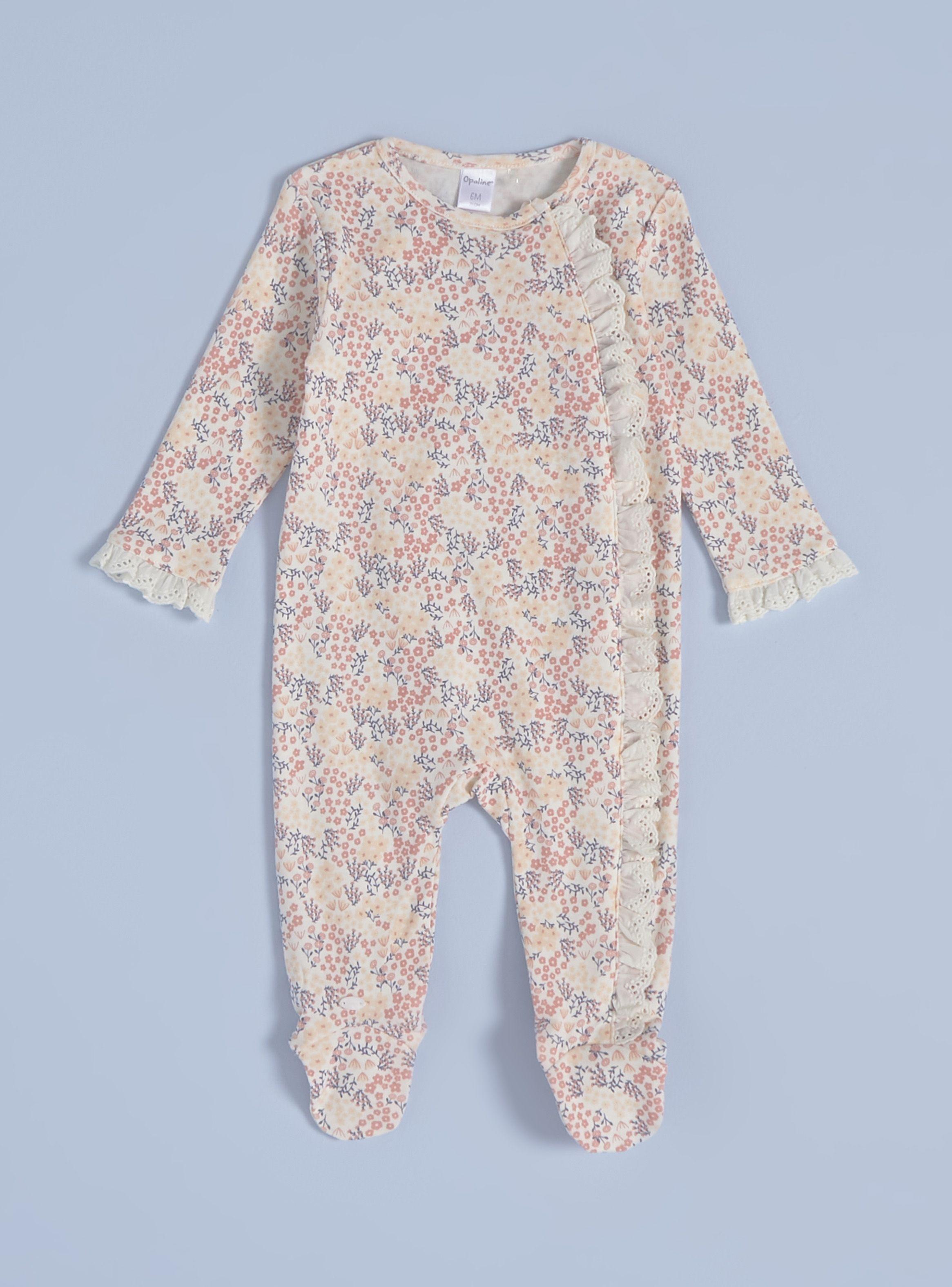 Enterito con Estampado Floreado y Detalles de Broderie-0