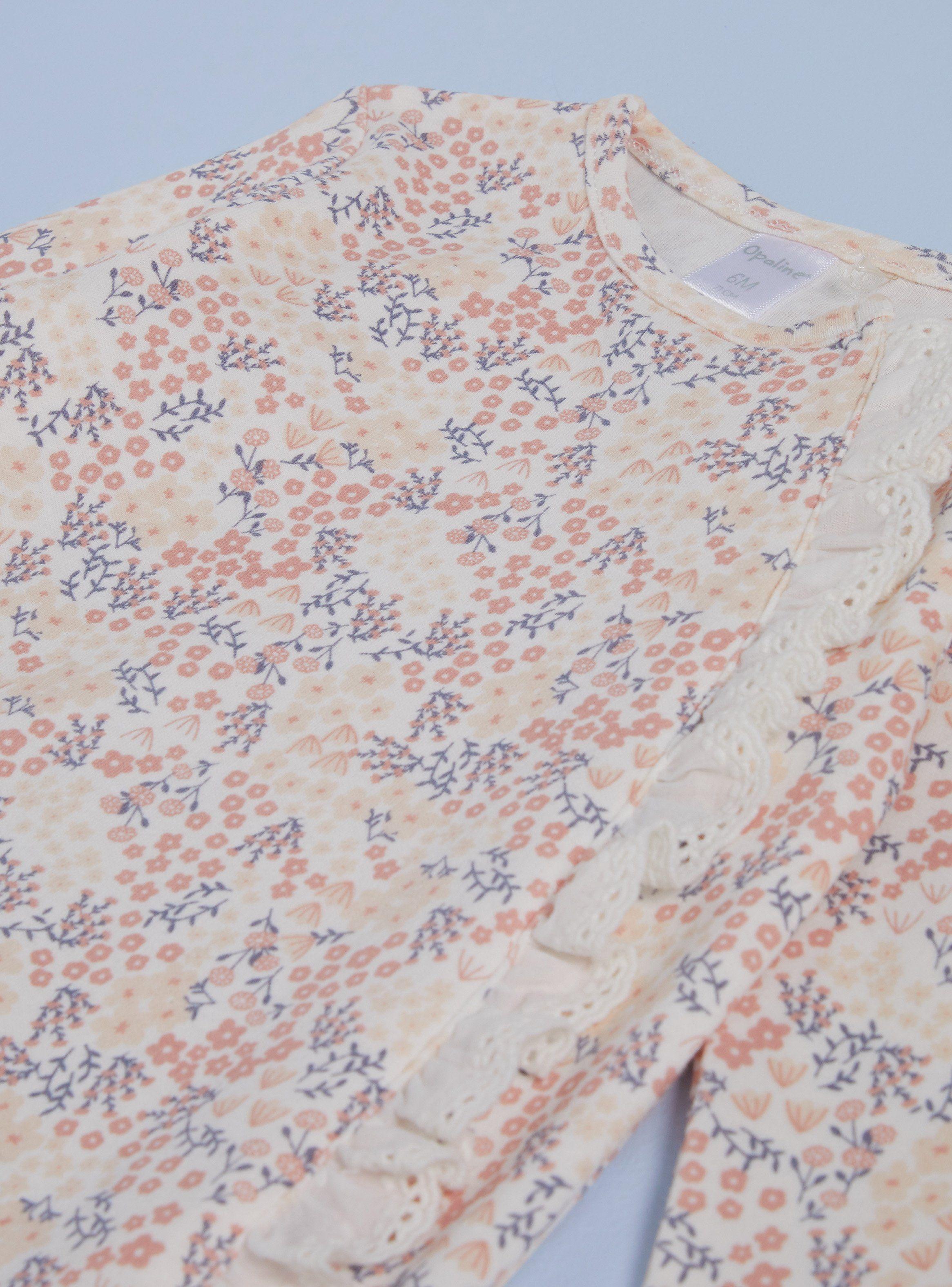 Enterito con Estampado Floreado y Detalles de Broderie-2