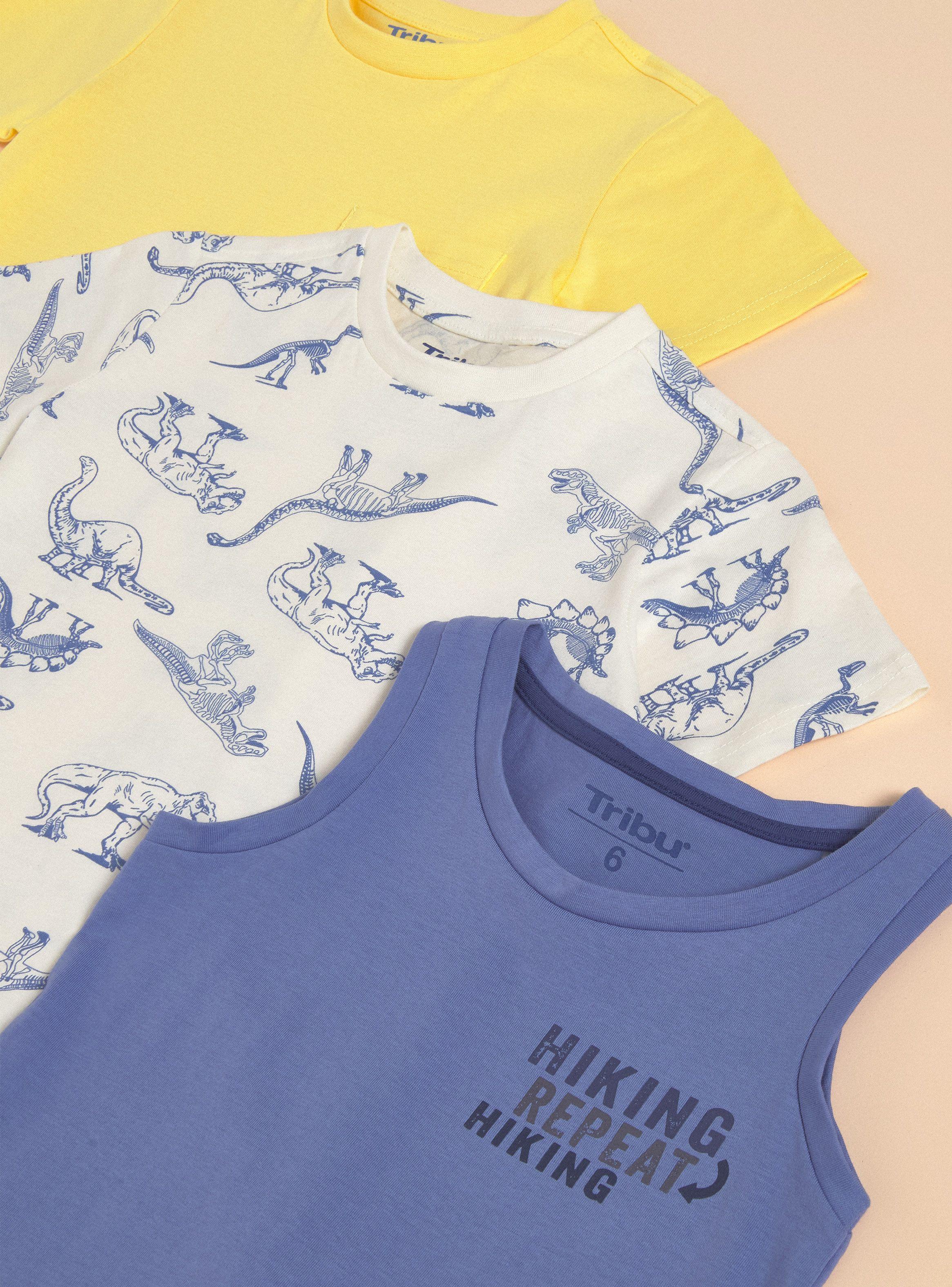 Polera Tripack Estampada Lisa Bolsillo-4