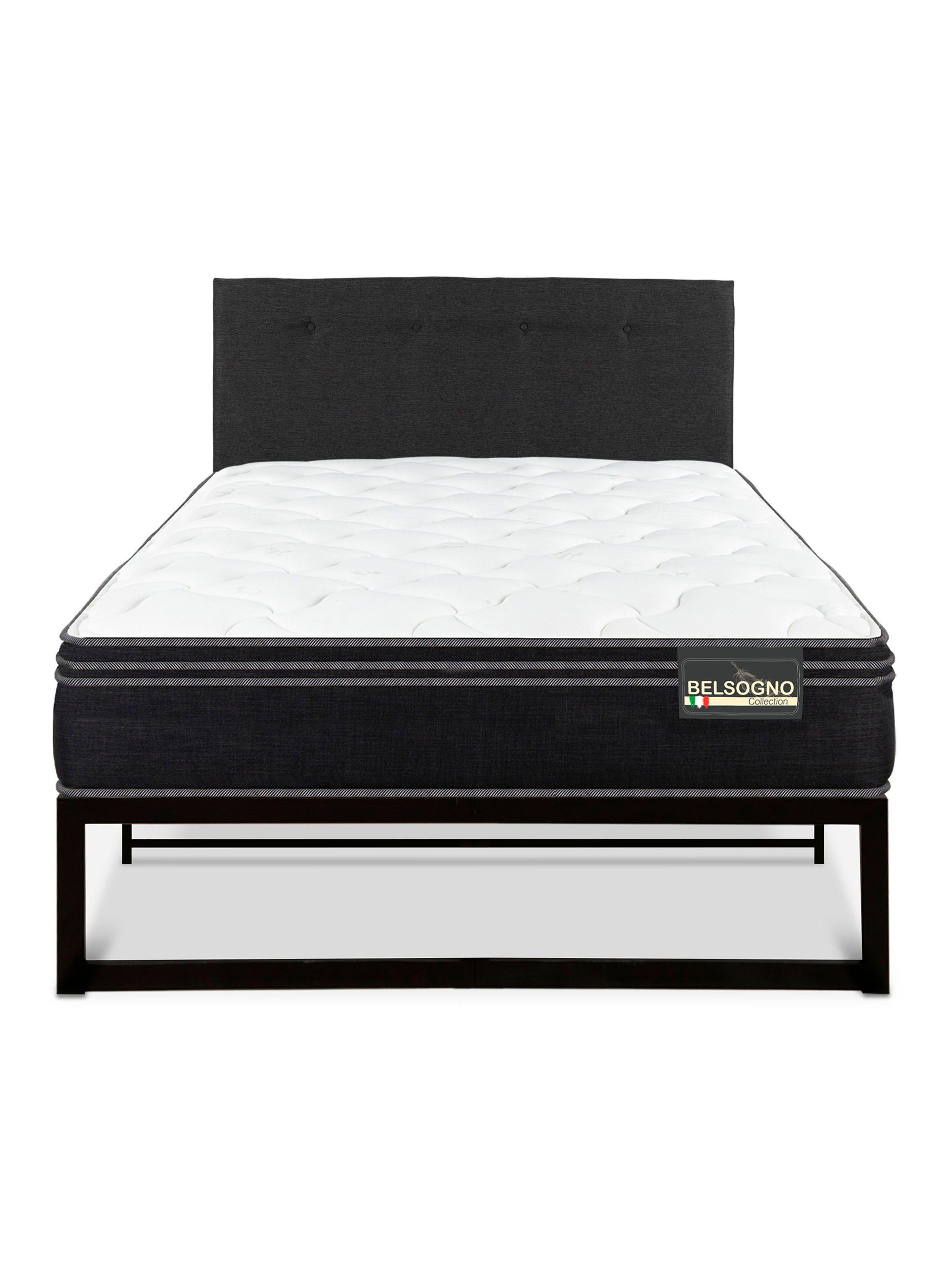 Cama Iron Smart Premium 1.5 Plazas +  Respaldo Black-2