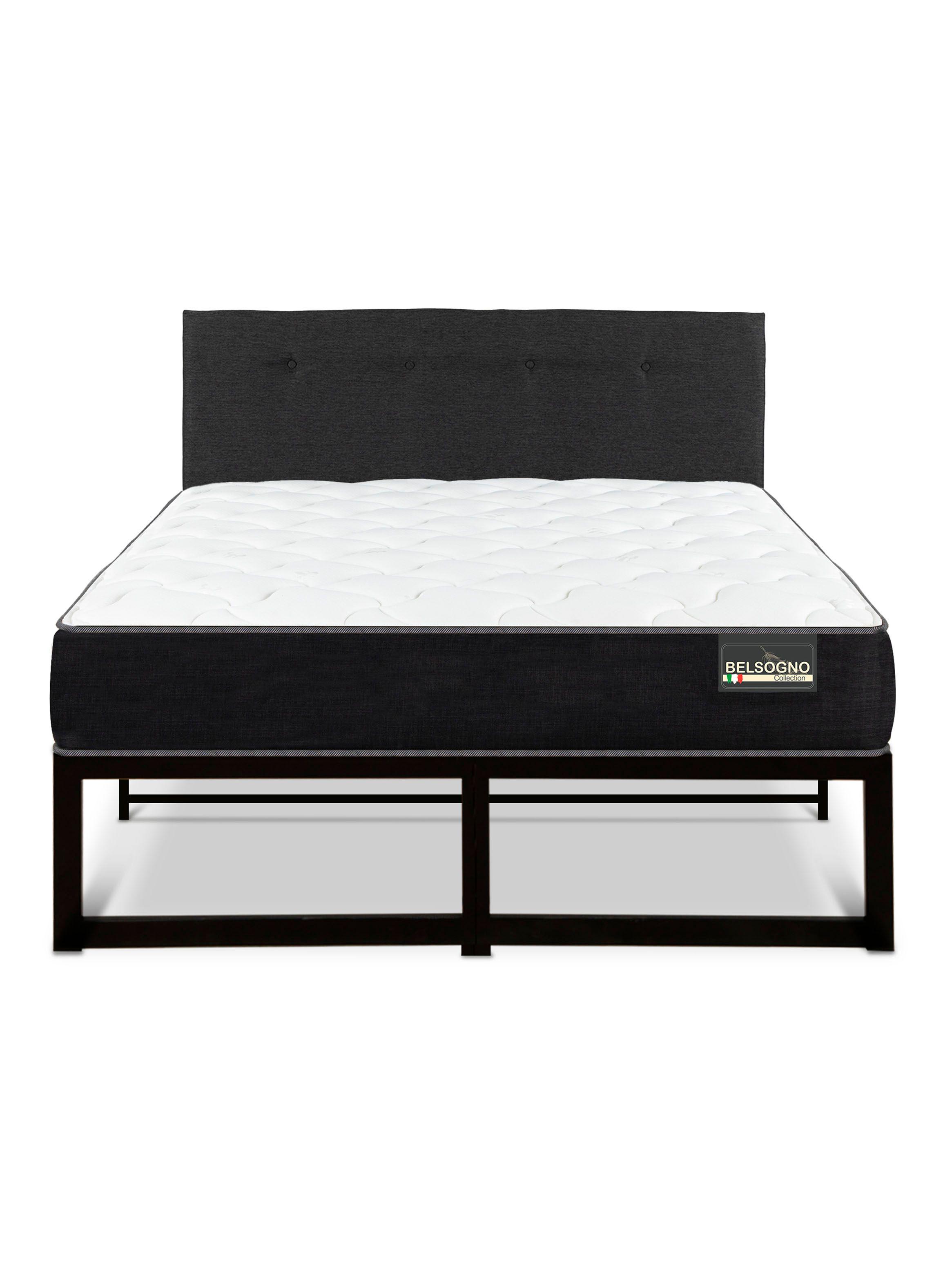 Cama Iron Smart Belsogno Plus 2 Plazas + Respaldo Black-2