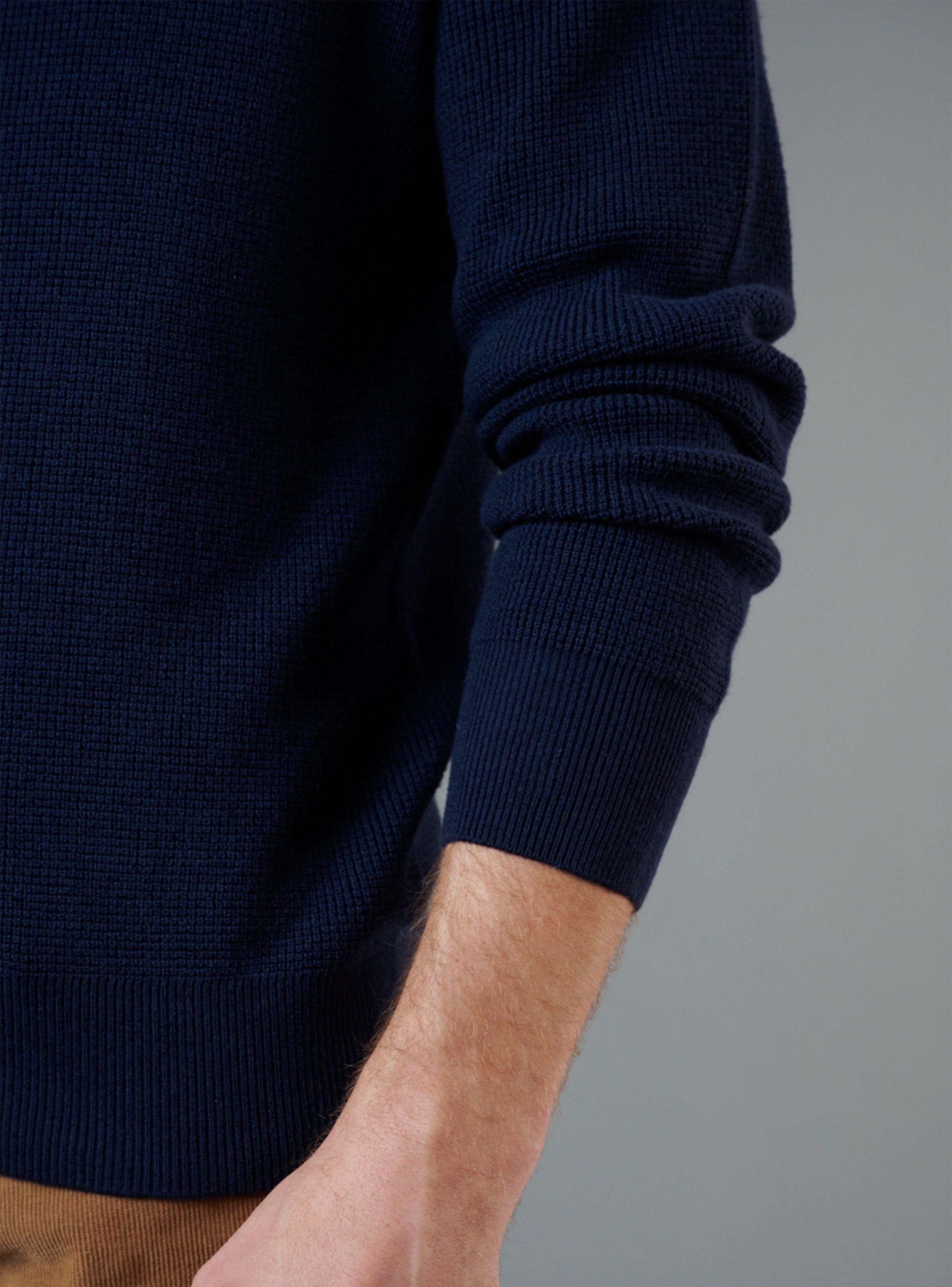 Sweater Liso Crew Neck Waffle Merino-Cotton-2