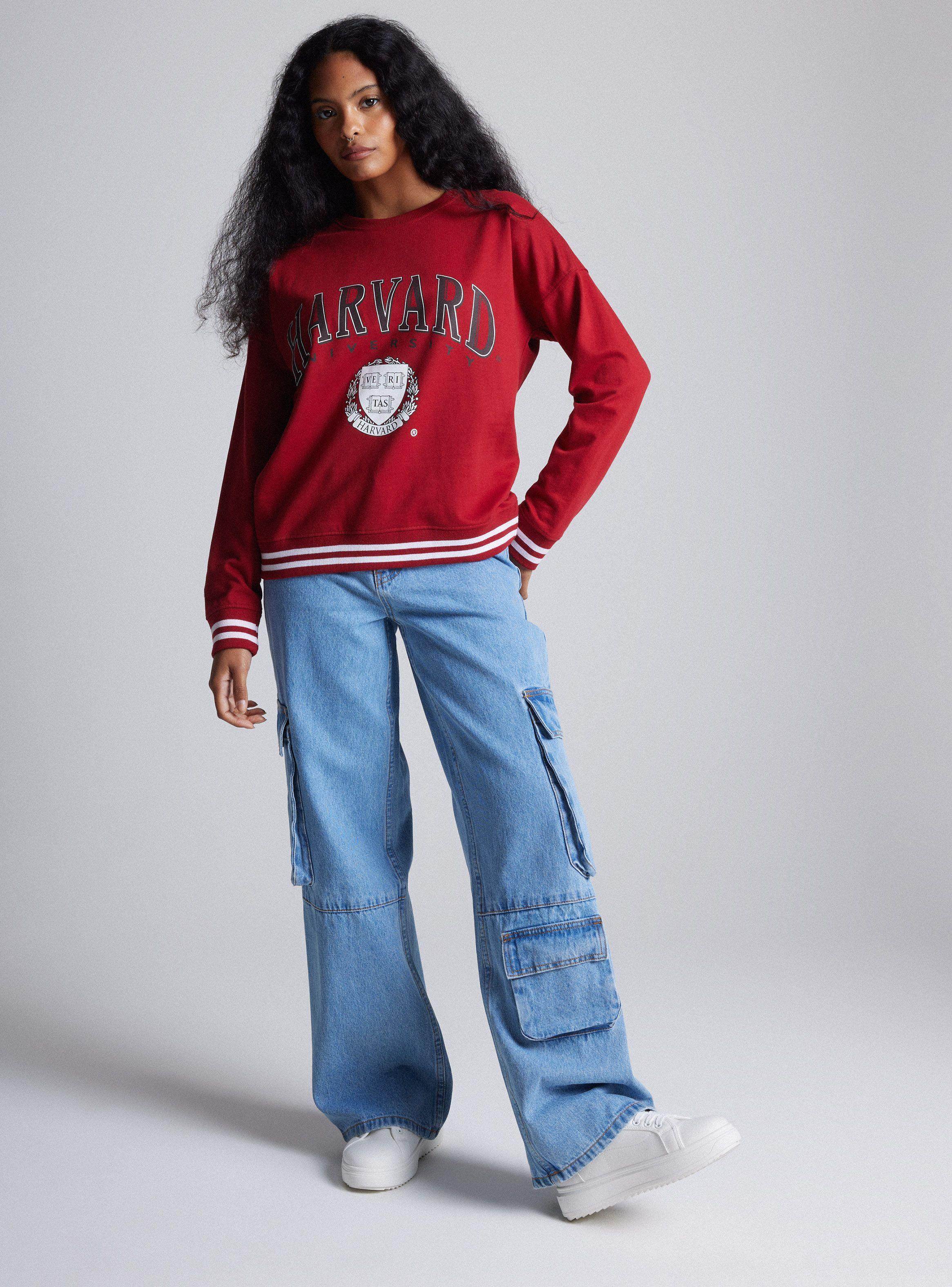 Polerón Hoodie Name And Logo Harvard-3