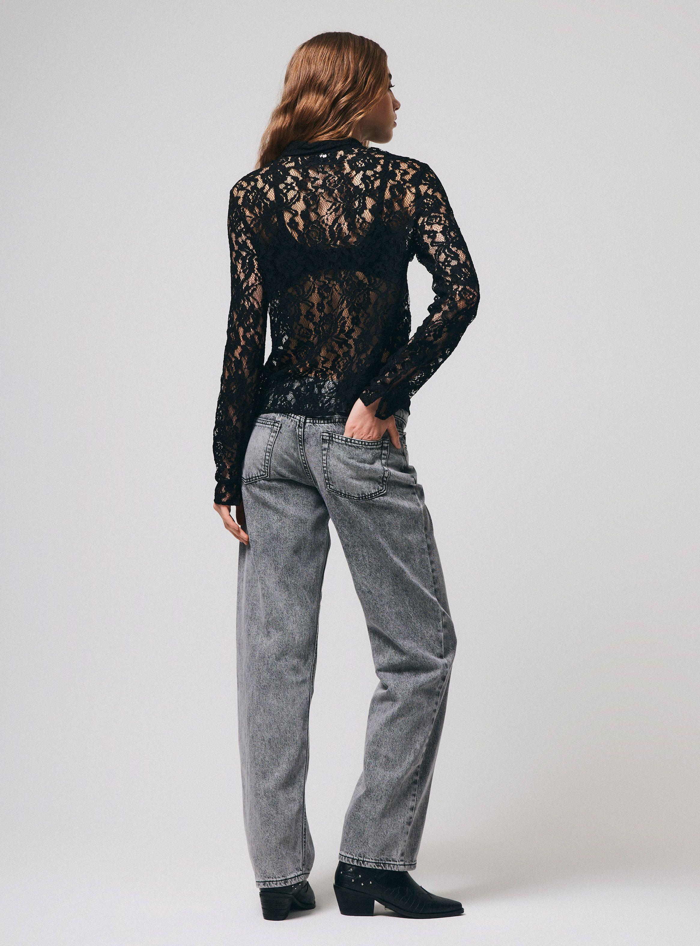 Blusa Encaje con Botones-5