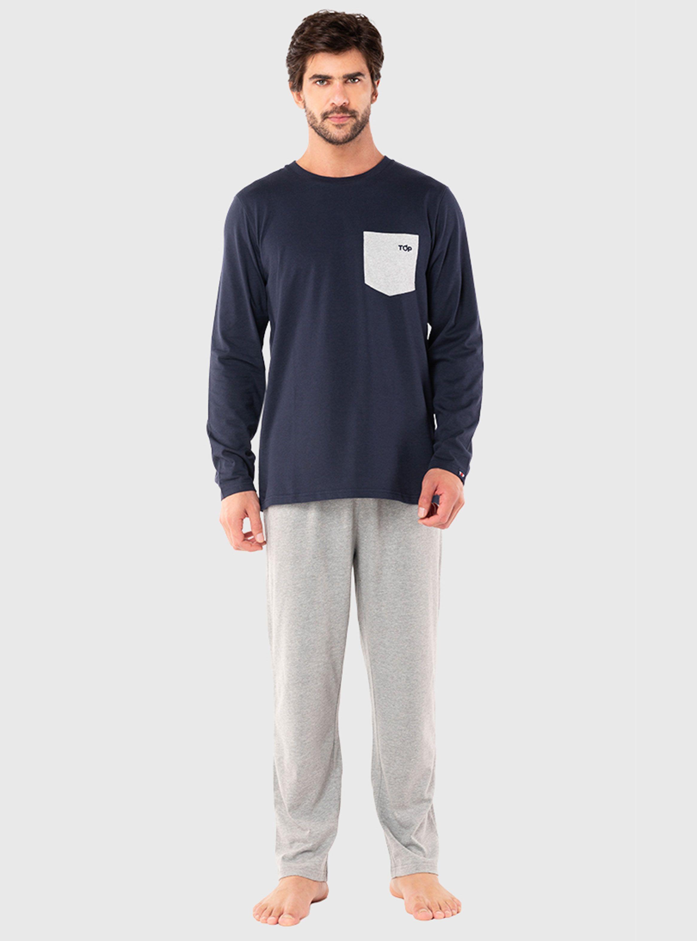 Pijama Básico Diseño Bolsillo Front-0