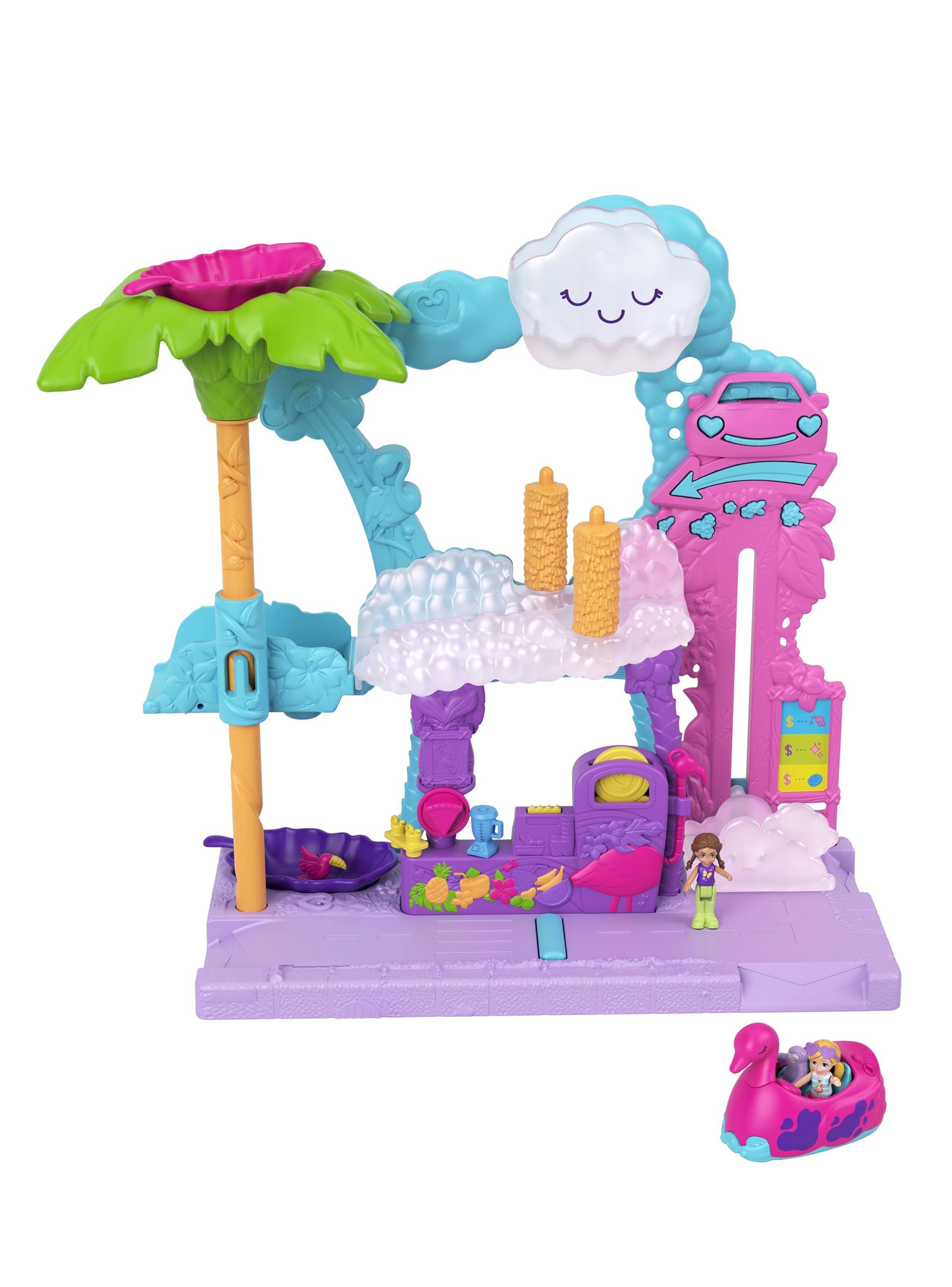 Muñeca Pollyville AutoLavado con 2 Muñecas-0