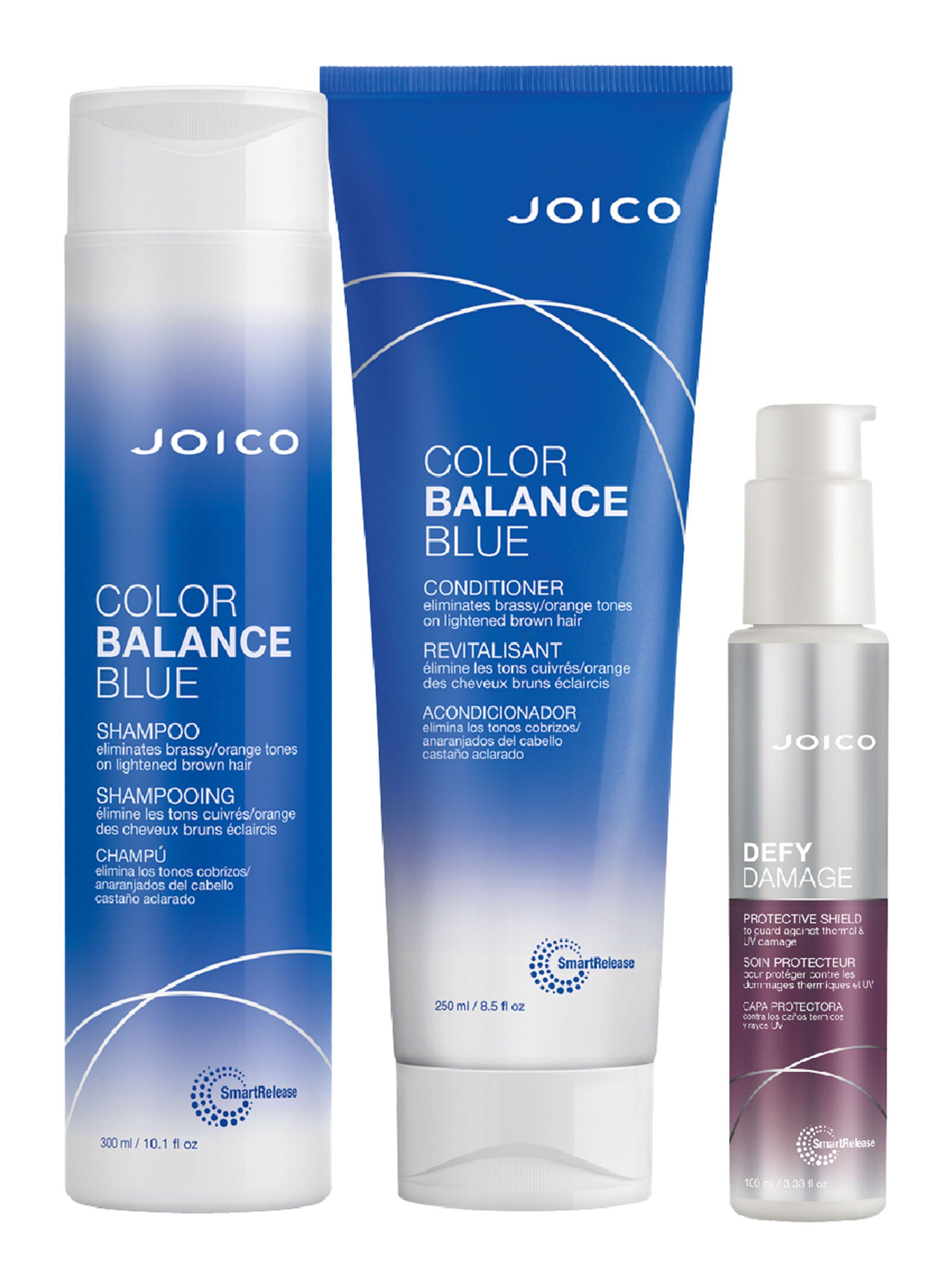 Set Shampoo 300 ml+acondicionador 250 ml Color Balance blue +protector calor 100 ml Joico-0