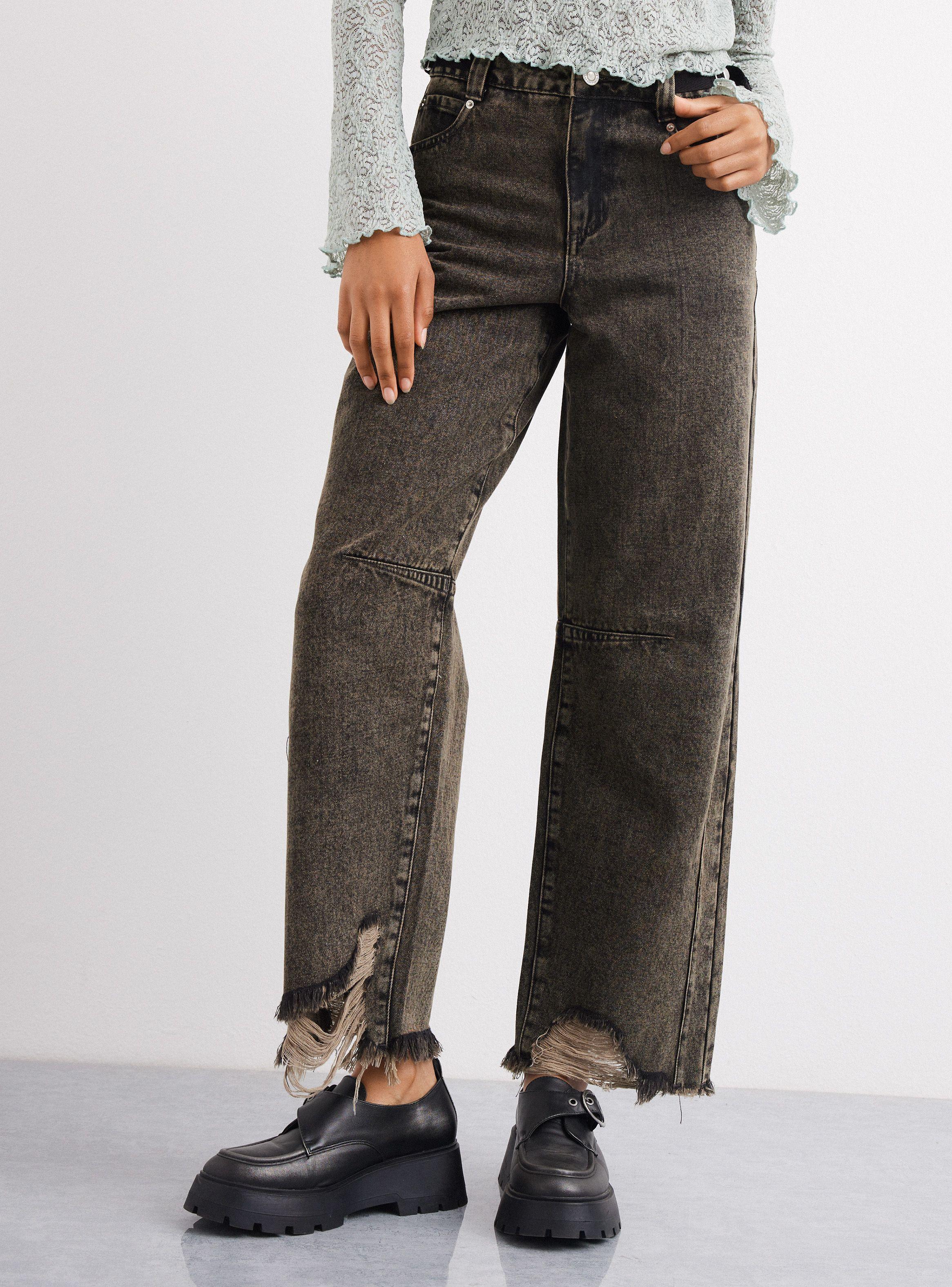 Jeans Fit Balloon  Con Roturas-0