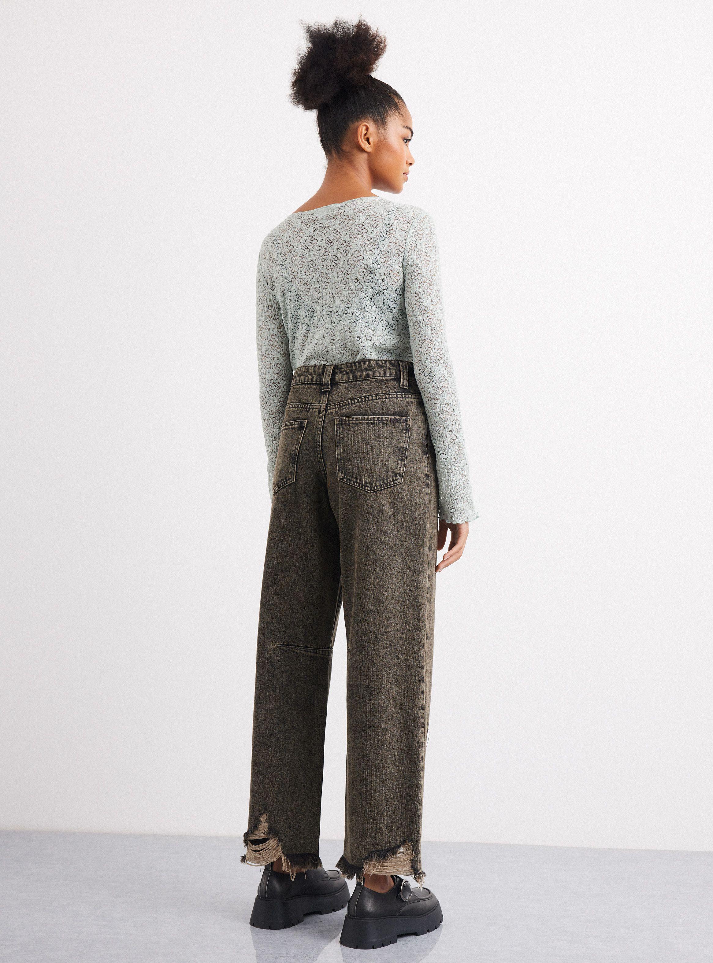 Jeans Fit Balloon  Con Roturas-5