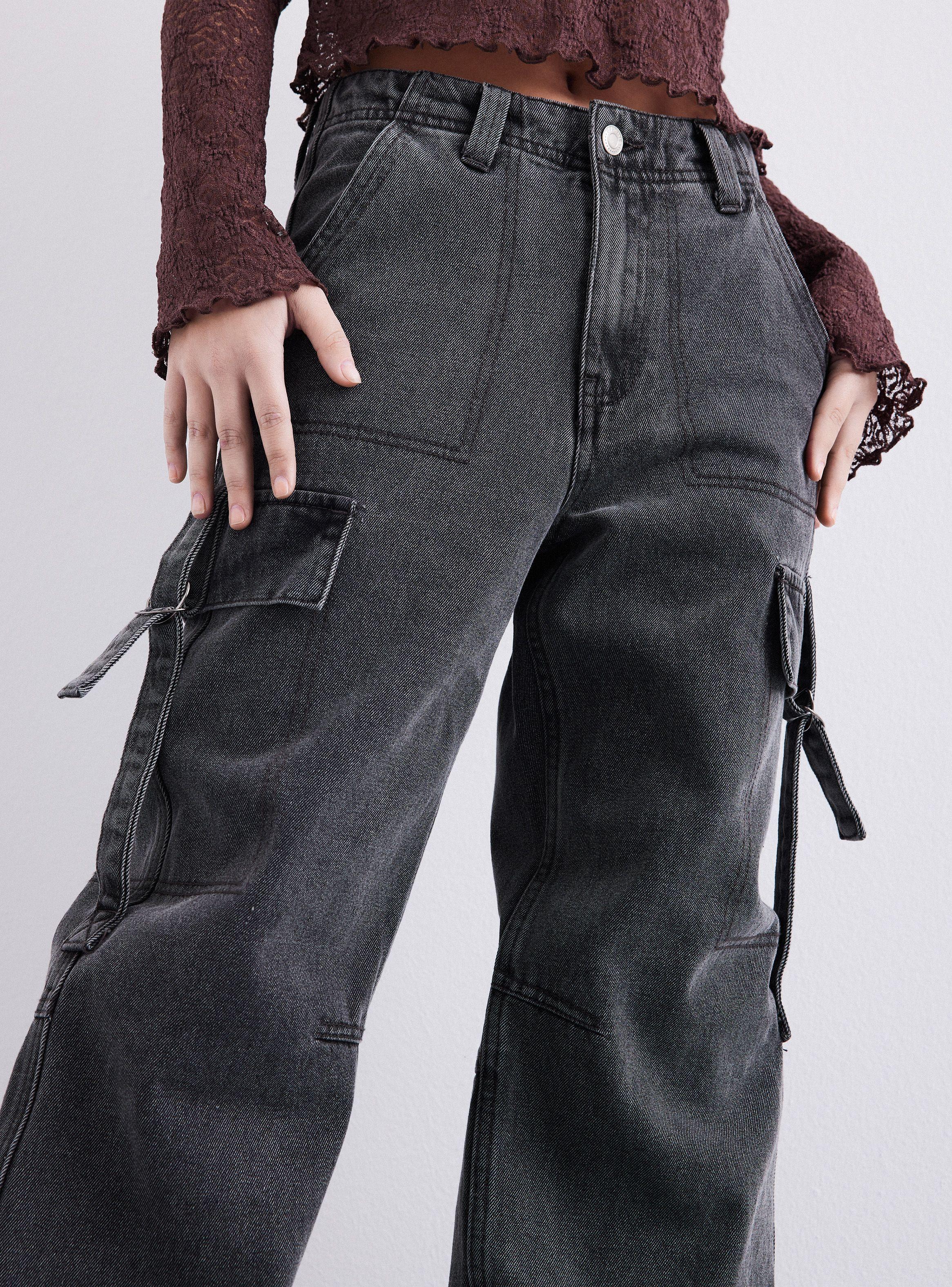 Jeans Multi Bolsillos Cargo-2