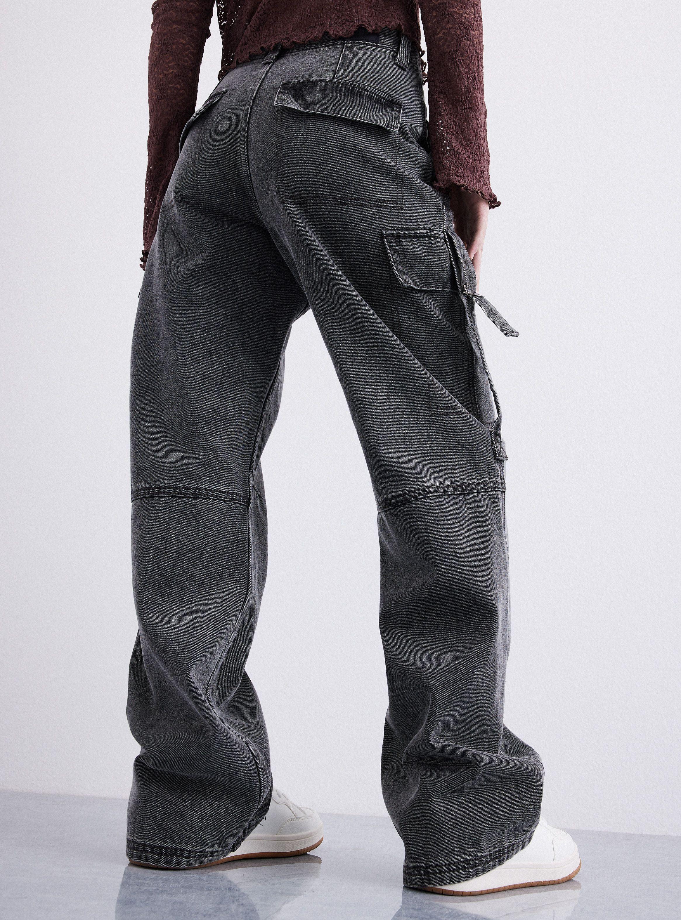 Jeans Multi Bolsillos Cargo-1