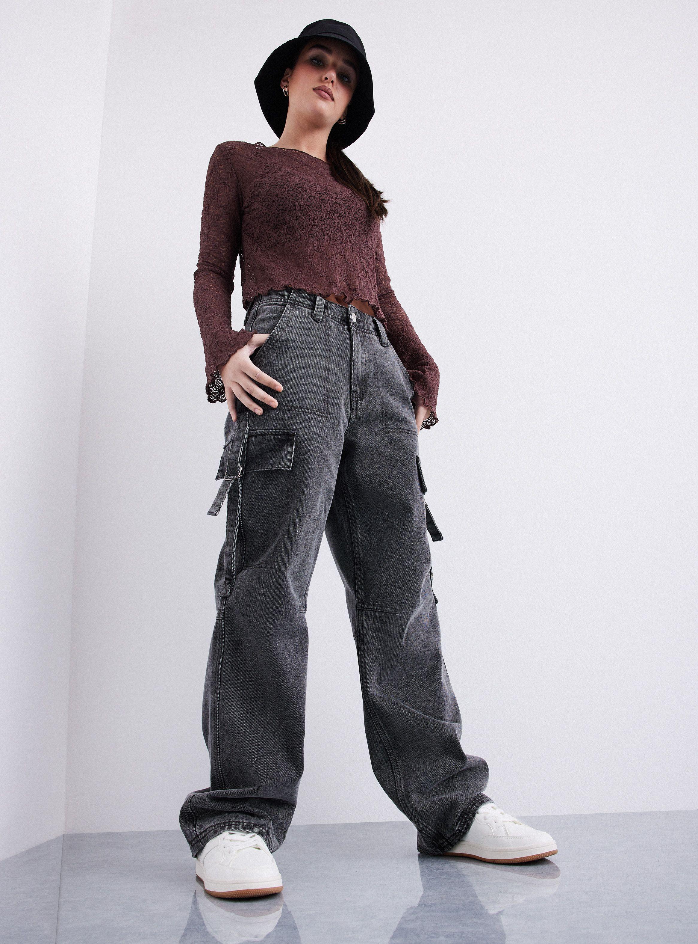 Jeans Multi Bolsillos Cargo-4