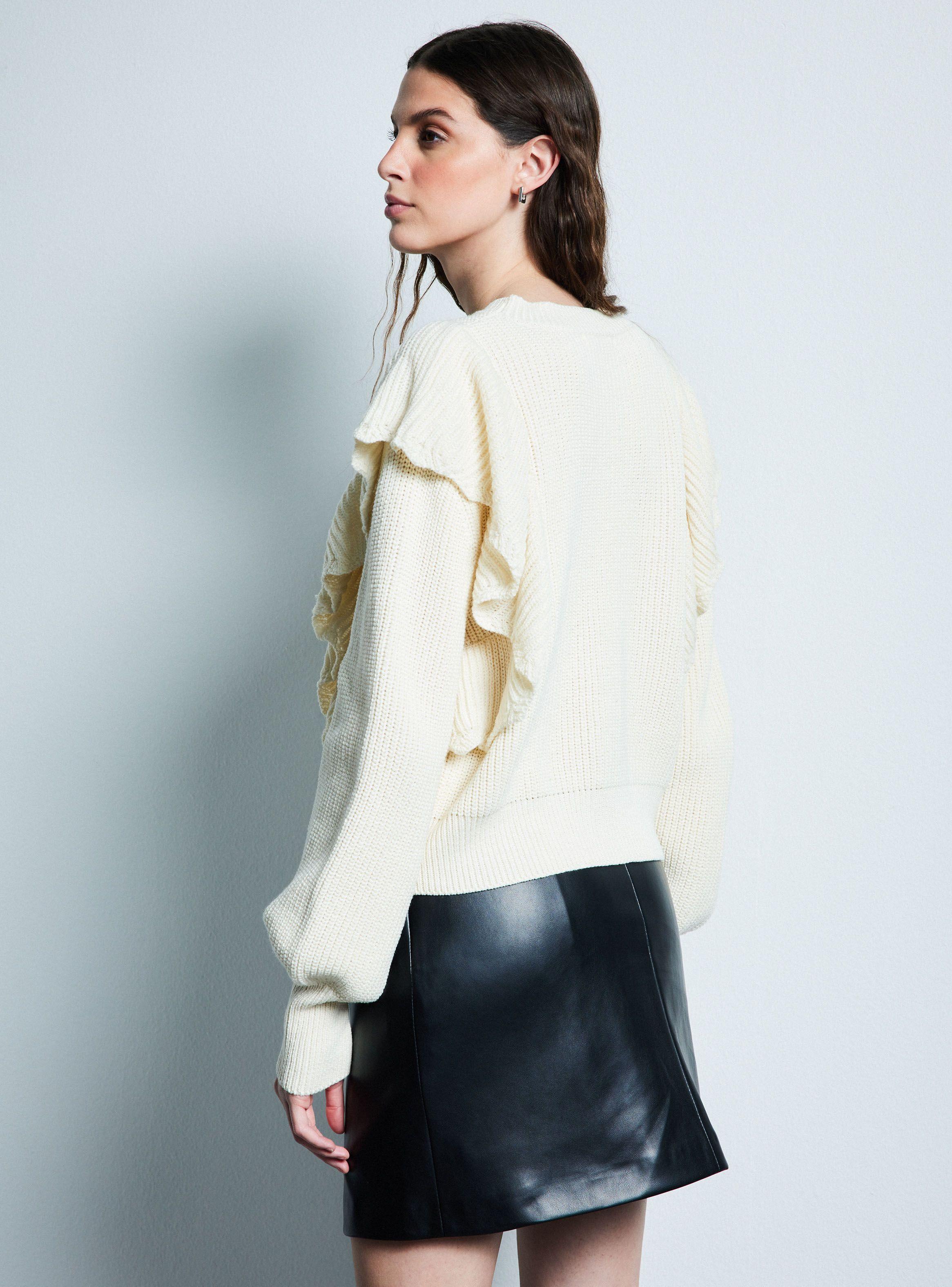Sweater Manga Globo con Vuelos Frontales-1