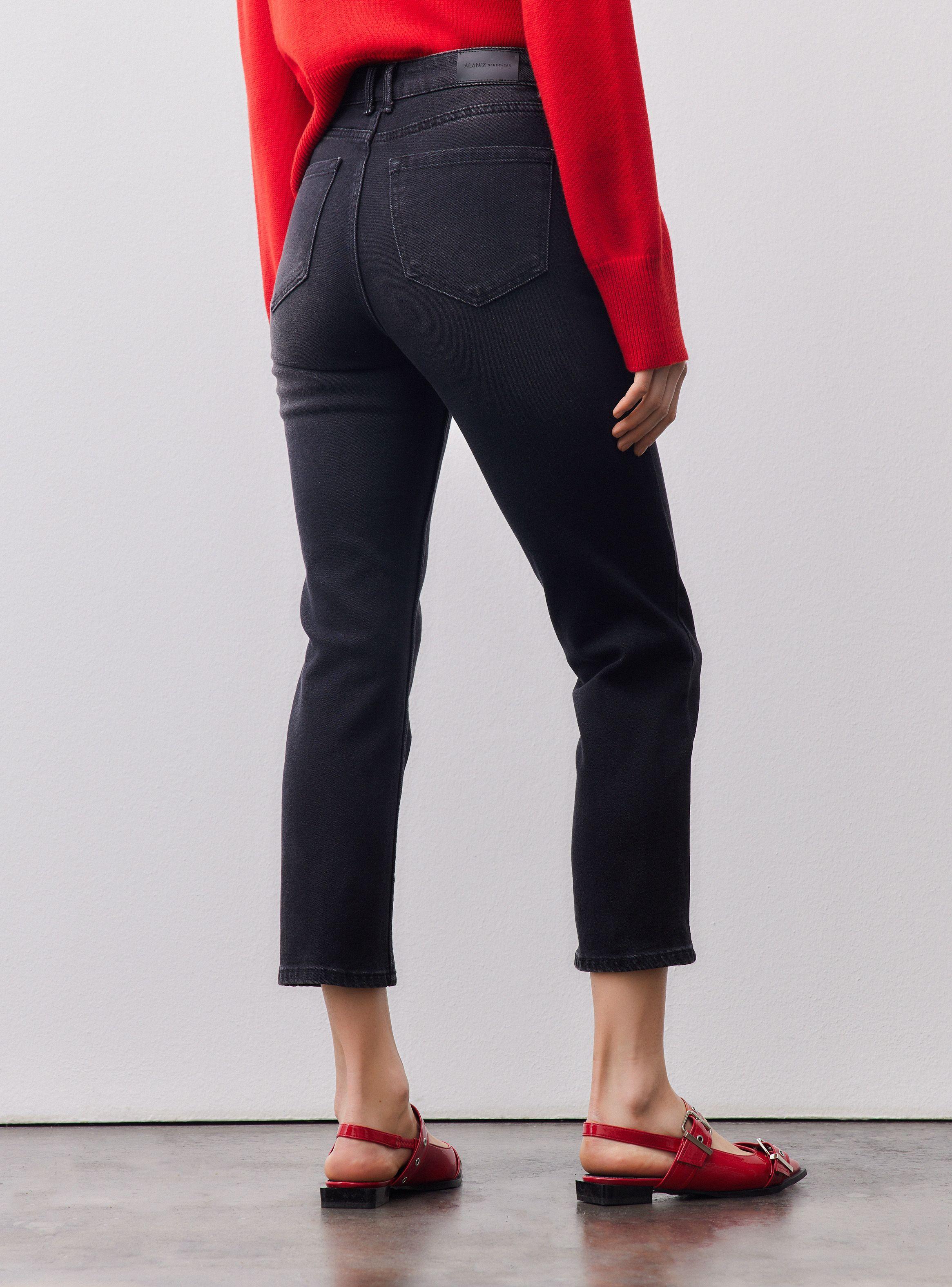 Jeans Fit Semi Suelto De Pierna-1