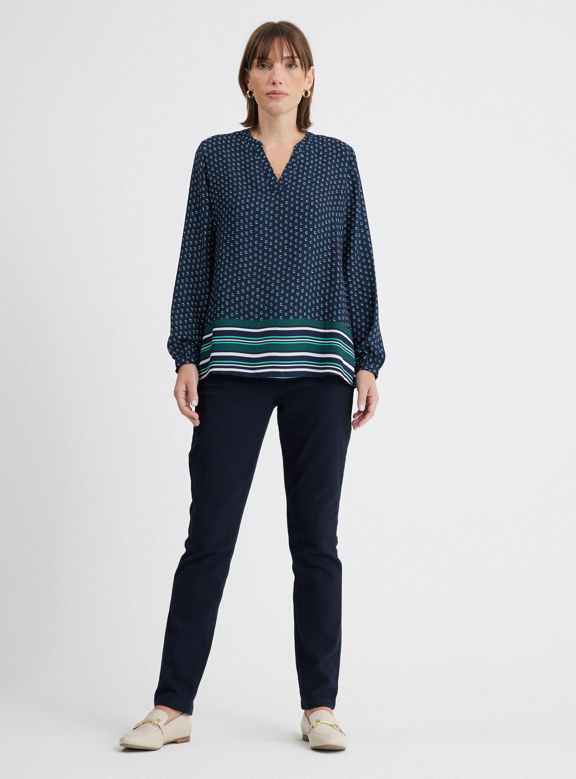Blusa Estampada Escote V-4