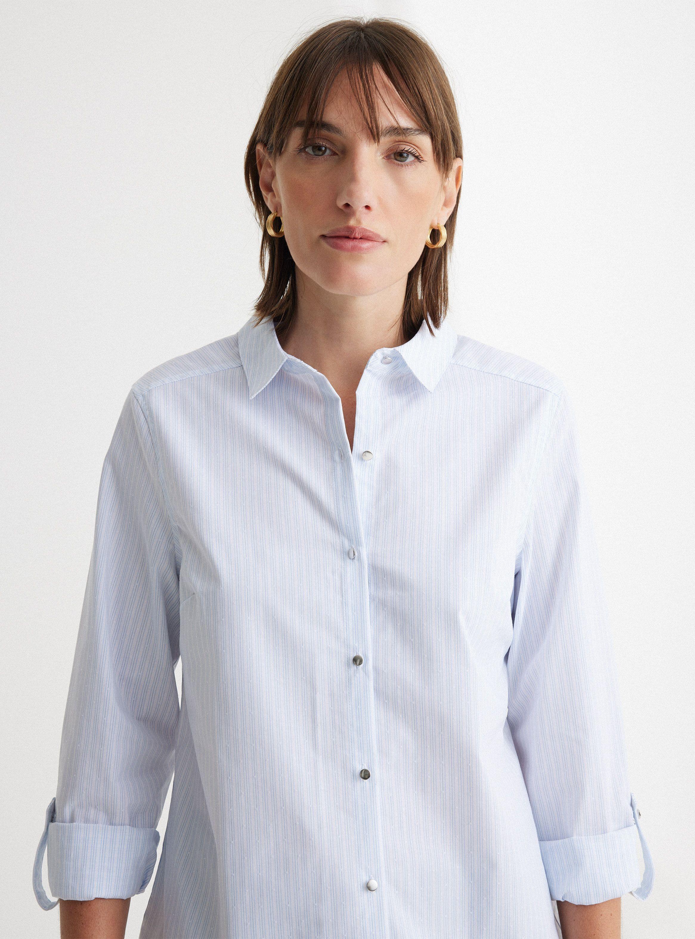 Blusa Popelina Mangas Roll-Up-2