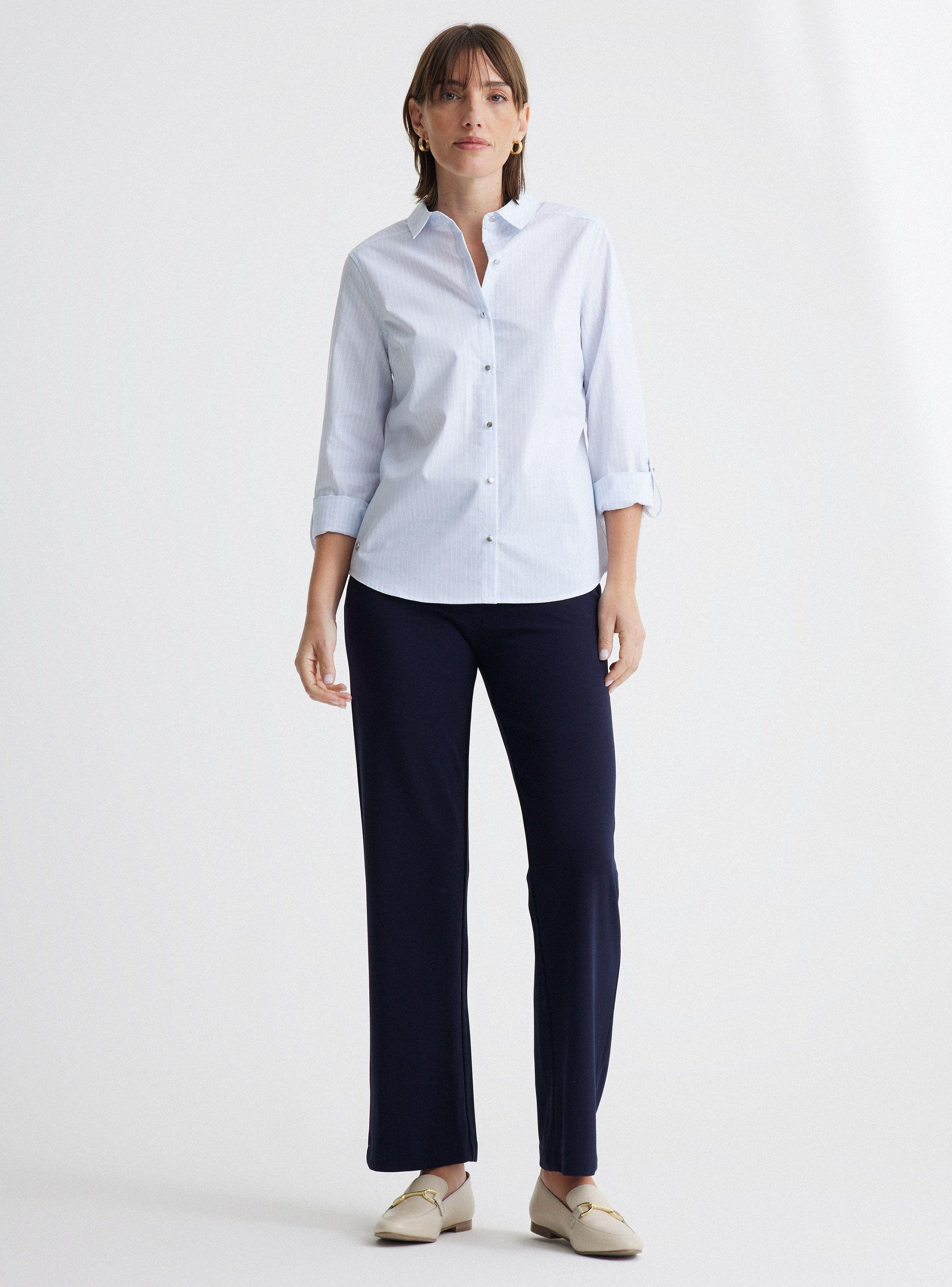 Blusa Popelina Mangas Roll-Up-4