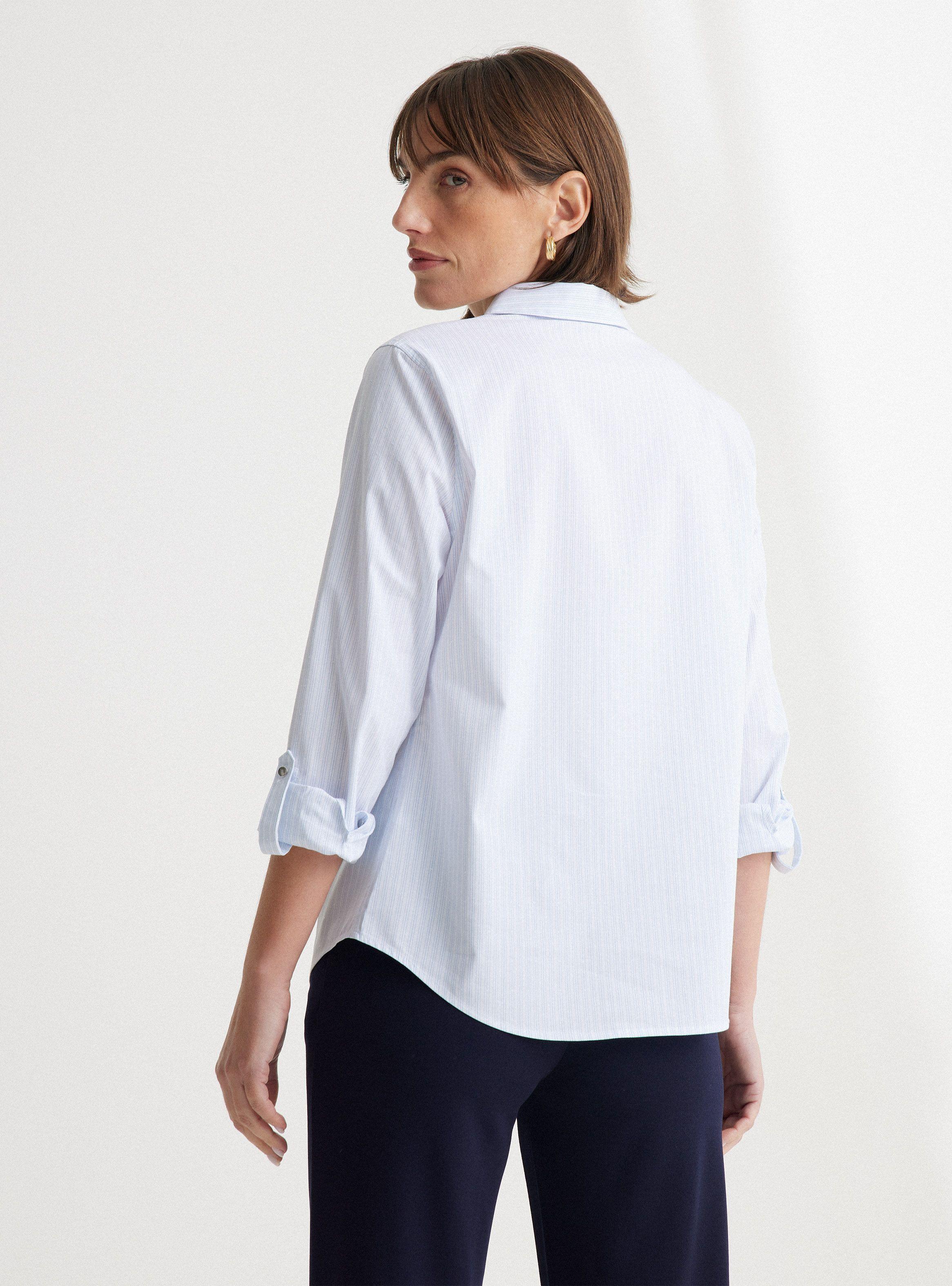 Blusa Popelina Mangas Roll-Up-1