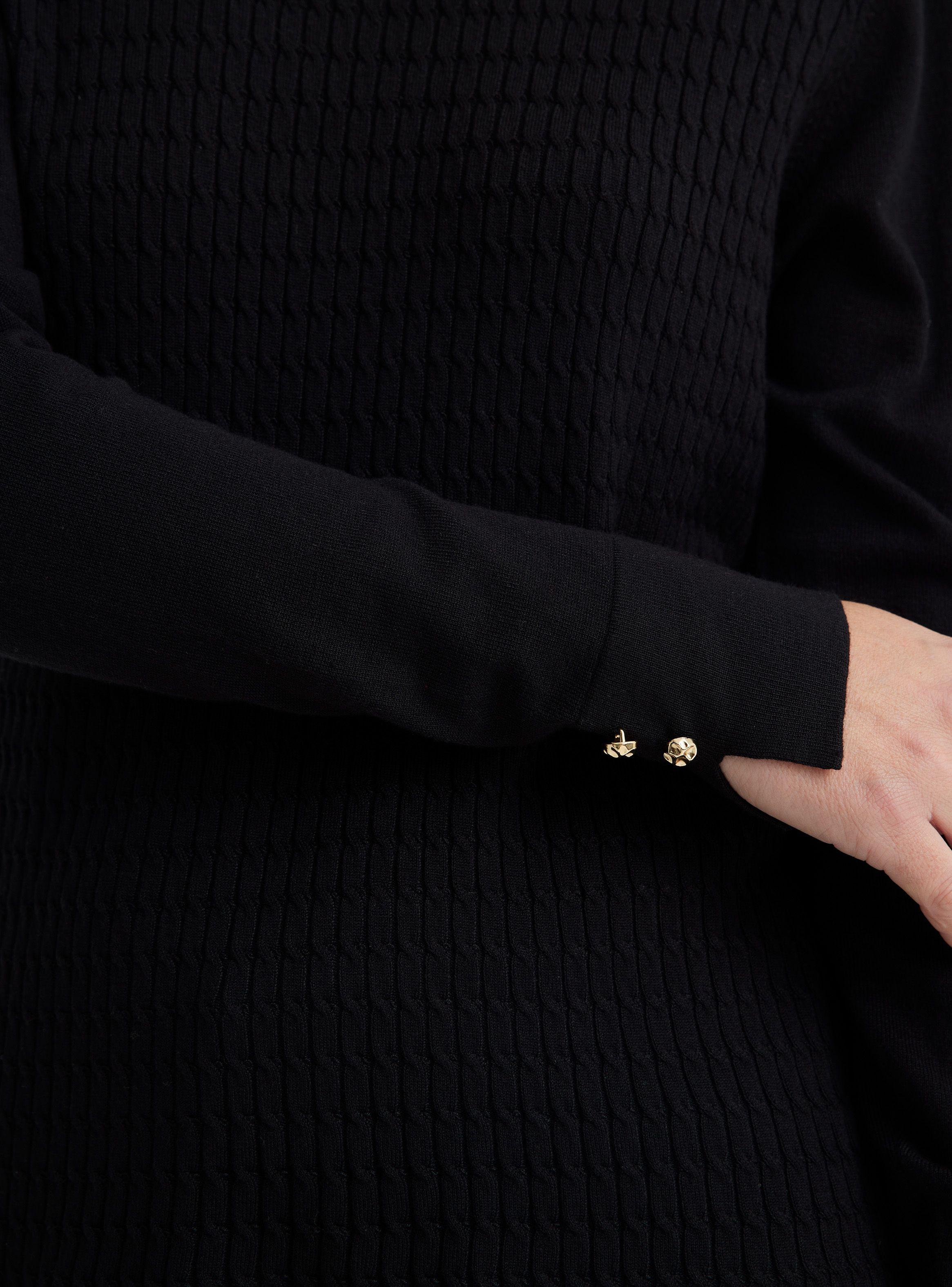 Sweater Trenzado Tejido Fino-3