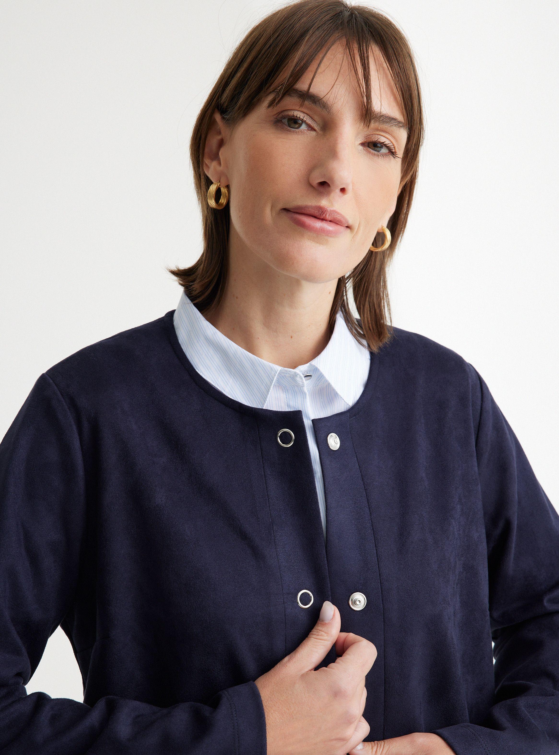Chaqueta Gamuza con Bolsillos-2