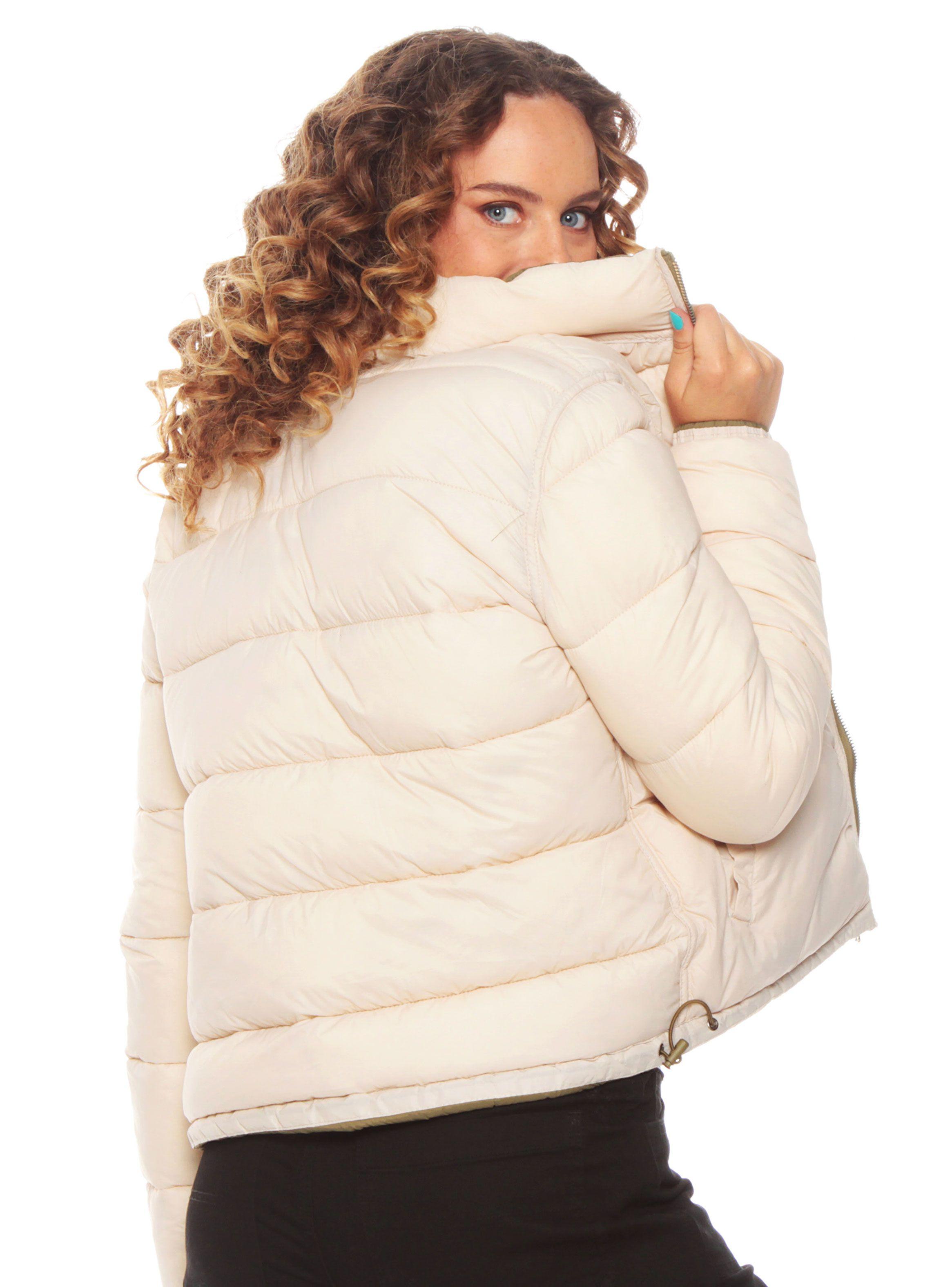 Parka Manga Larga Reversible Sólido-1