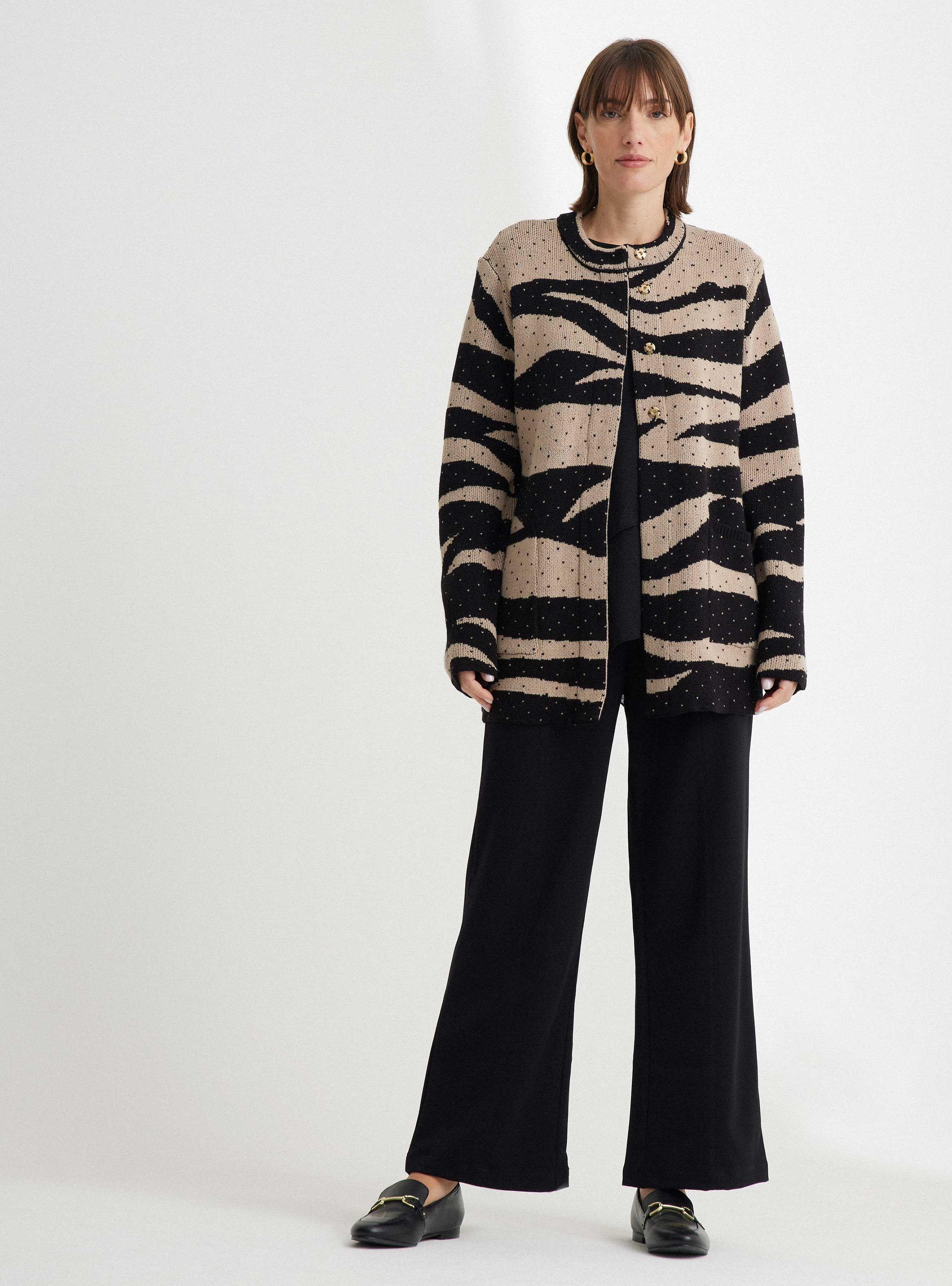 Chaleco Jacquard con Bolsillos-4
