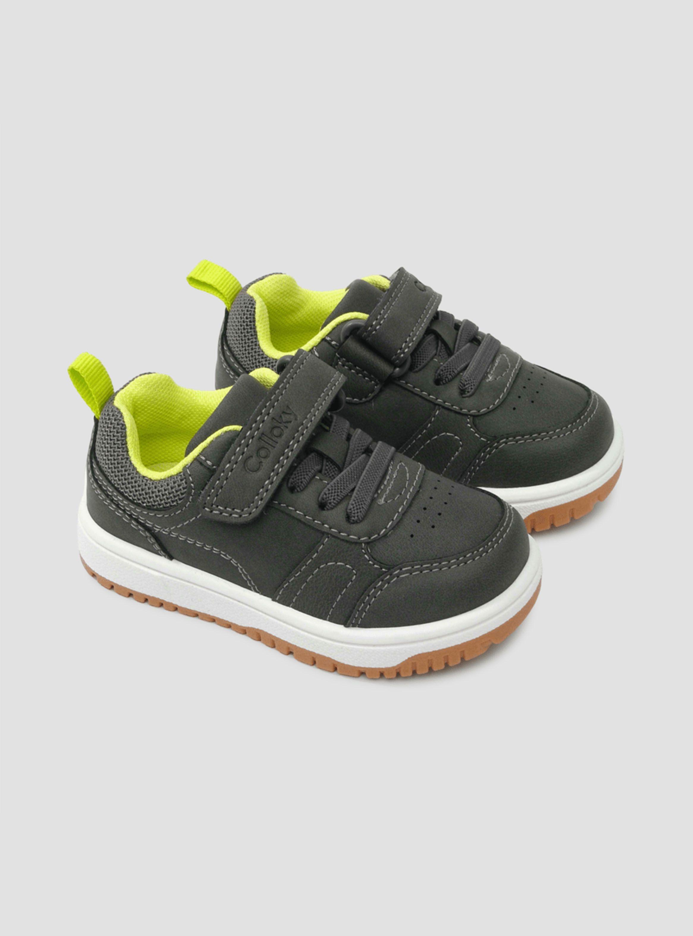 Zapatilla Running Niño Velcro Elástico Básica-1