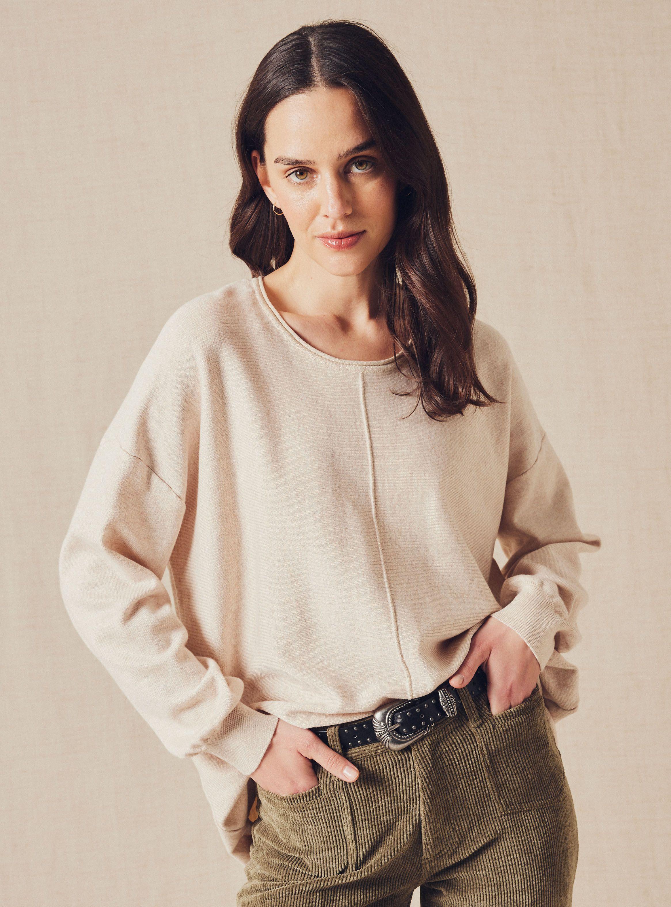 Sweater Holgado Con Detalles Metalizados Al Tono-0