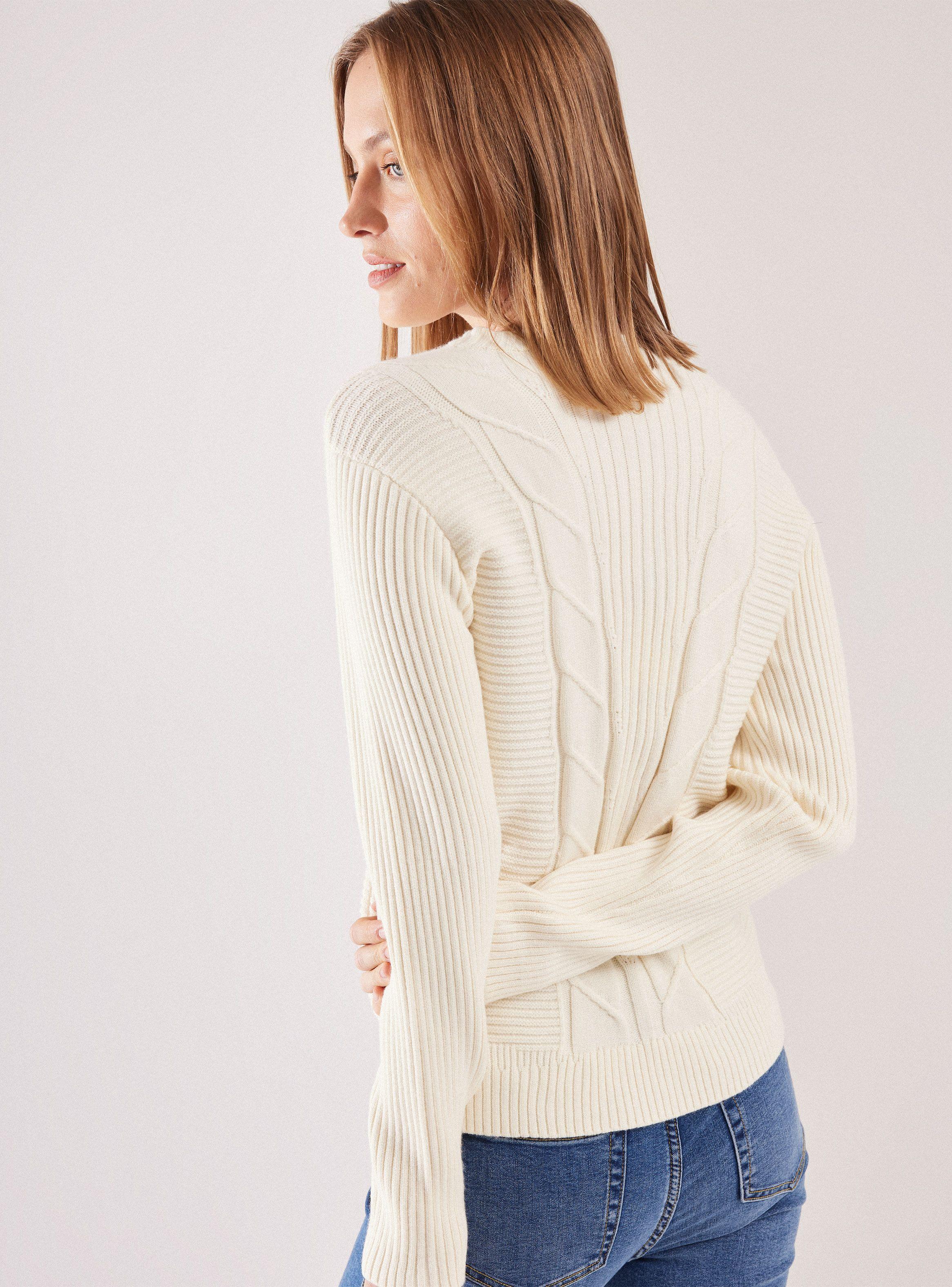 Sweater con Trenza Frontal-1