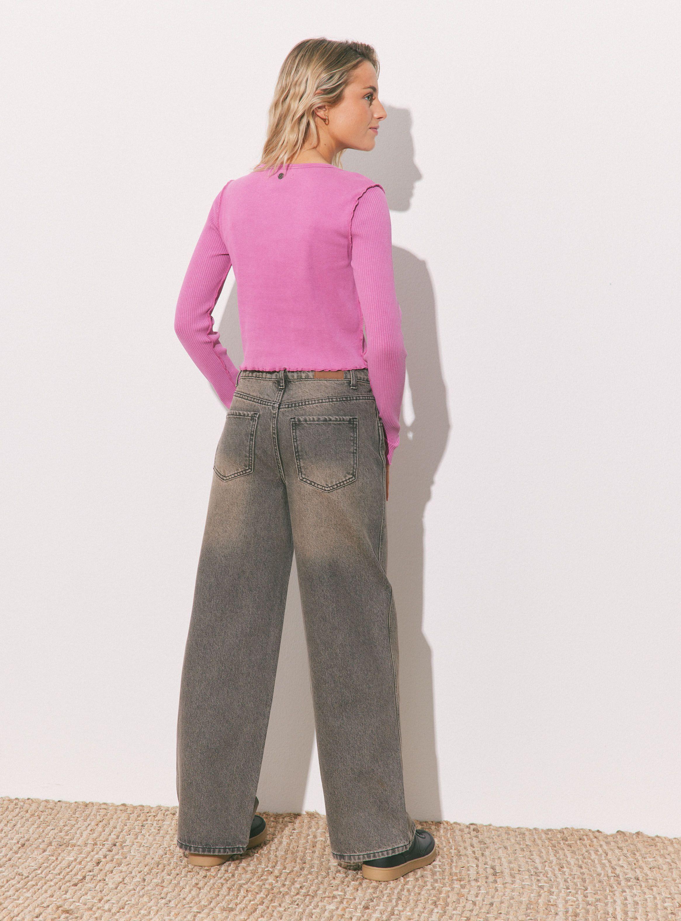Polera Rib con Lavado Acid Wash-5