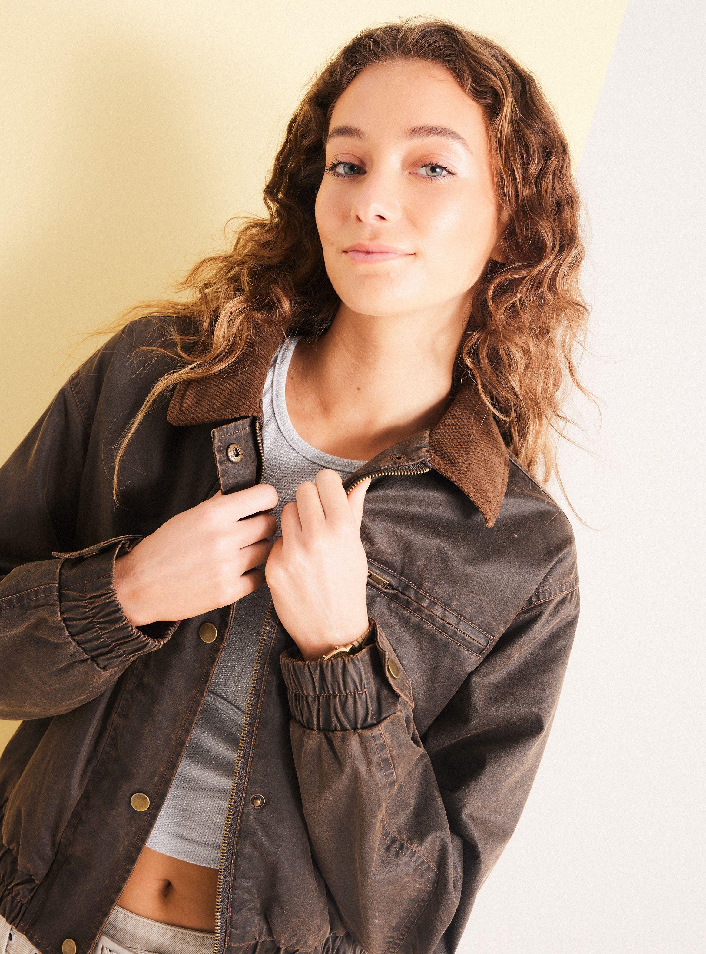 Chaqueta Crop Look Engomado-2