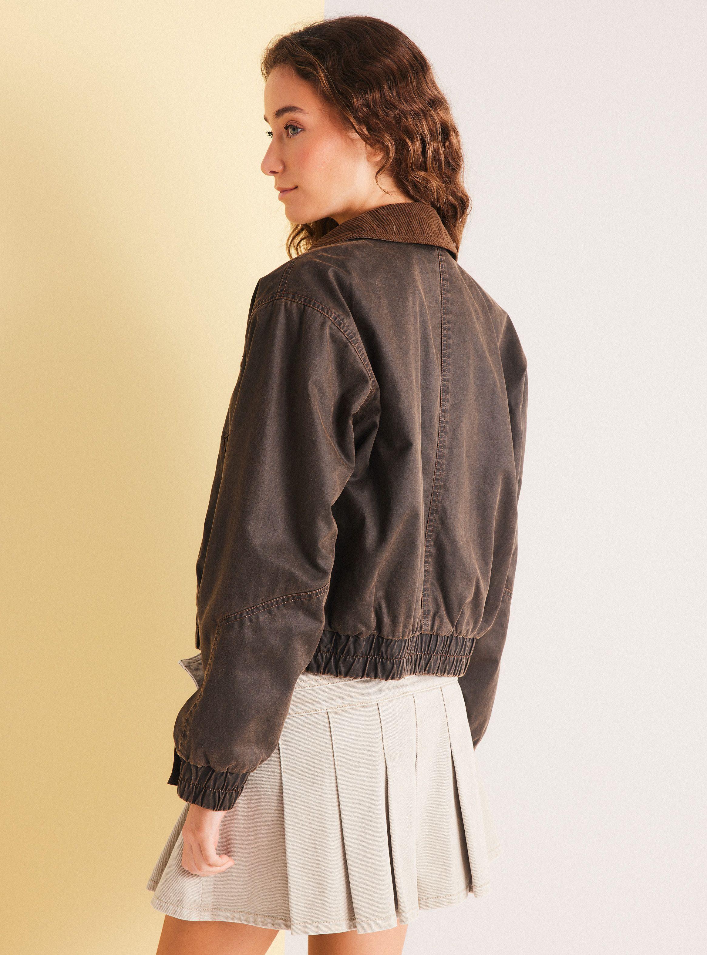 Chaqueta Crop Look Engomado-1