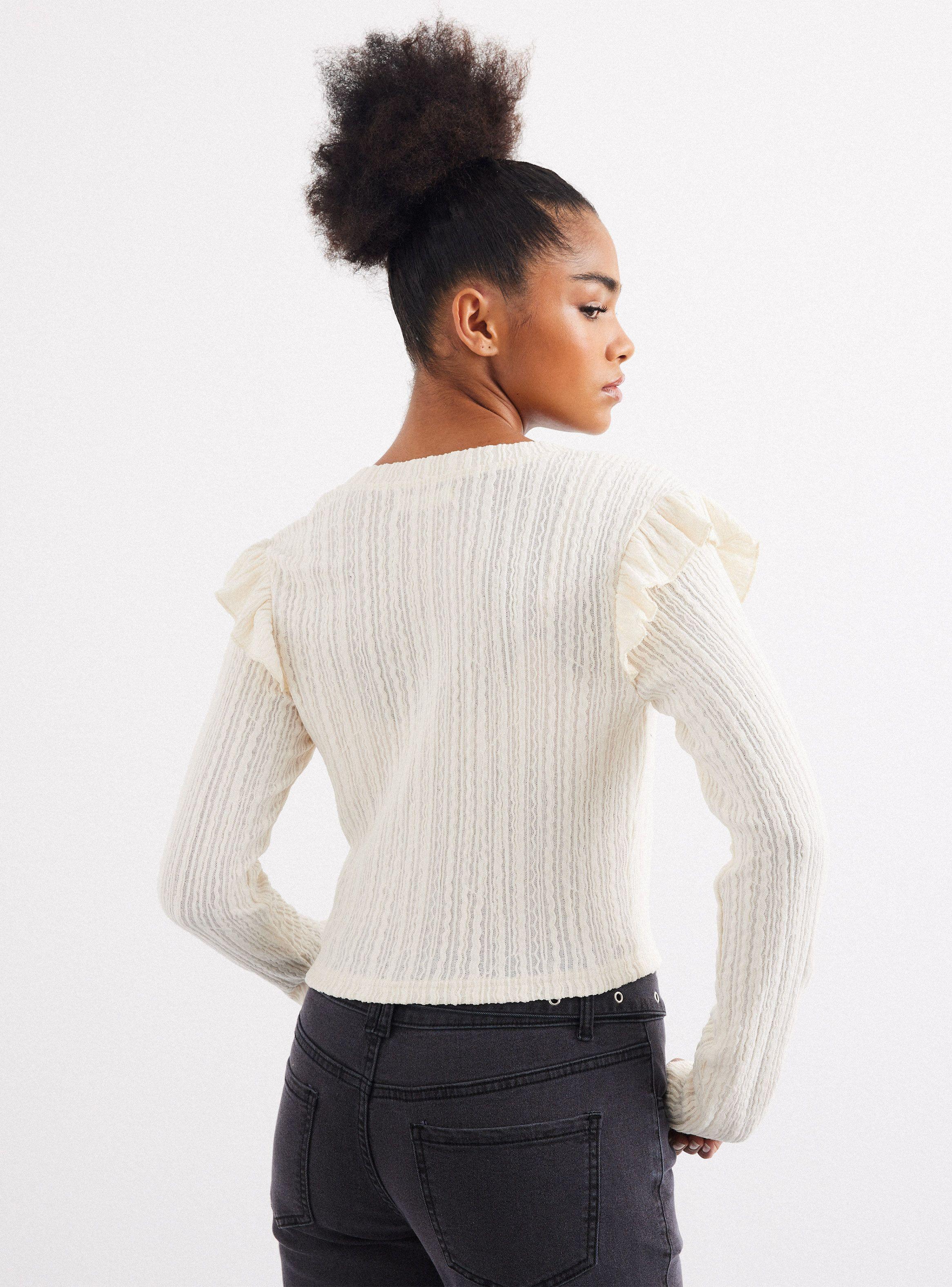 Polera Botones Centrales Vuelos Hombro-1