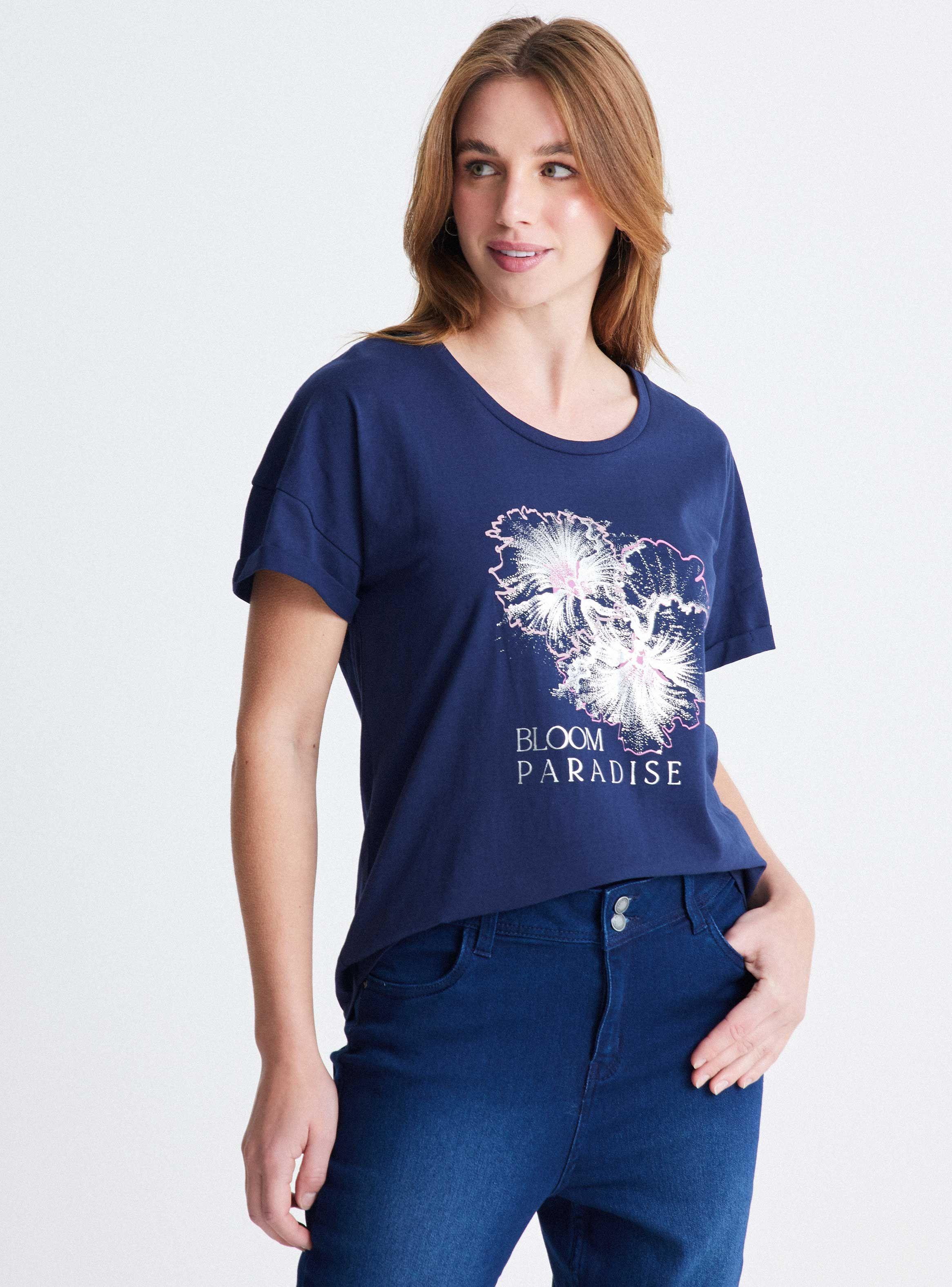 Polera Estampado Frontal Formas y Colores-0