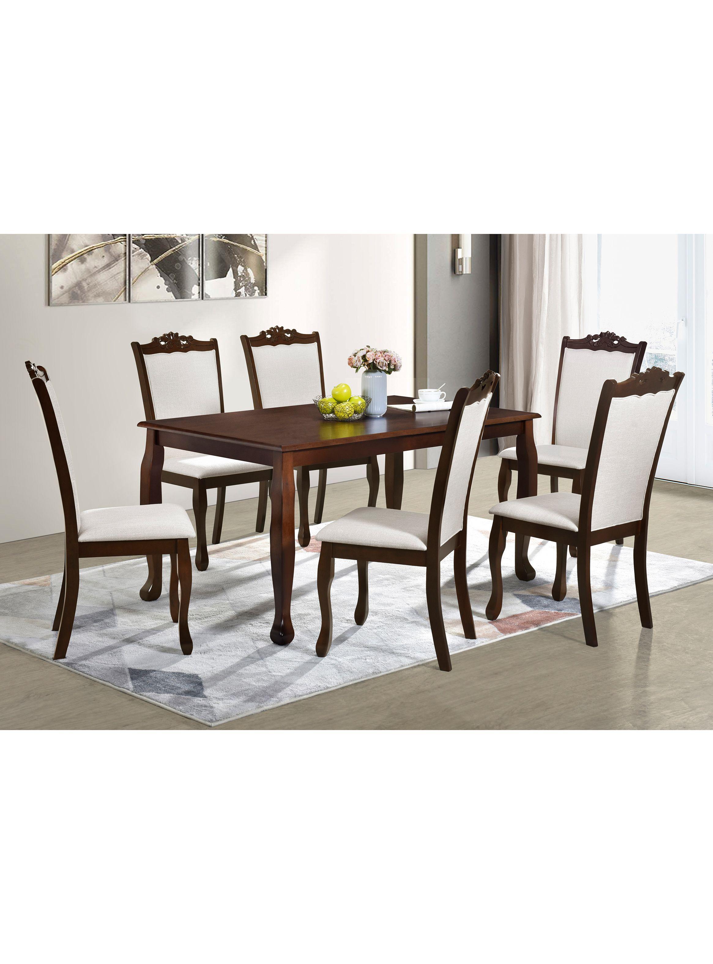 Juego de Comedor Aragon 6 Sillas Madera Natural-3