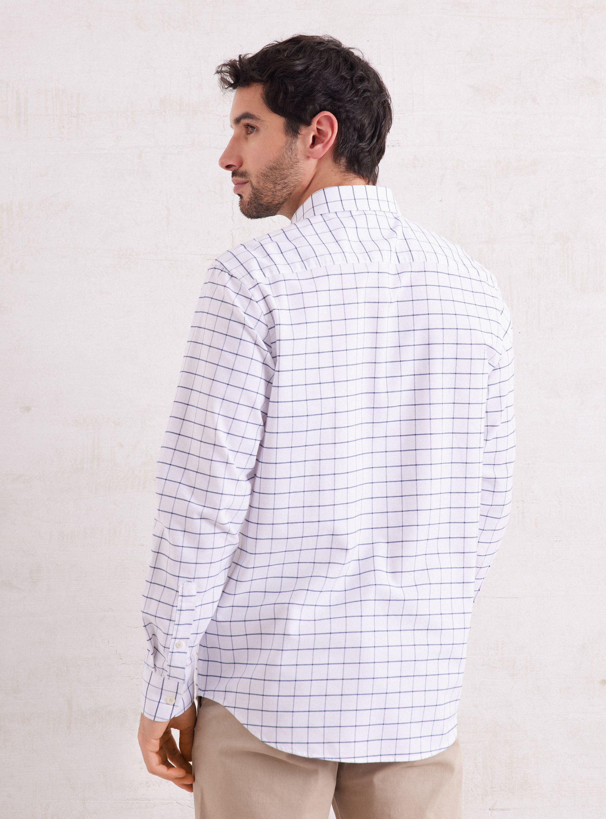 Camisa de Vestir Manga Larga Cuadro Medio de Greenfield