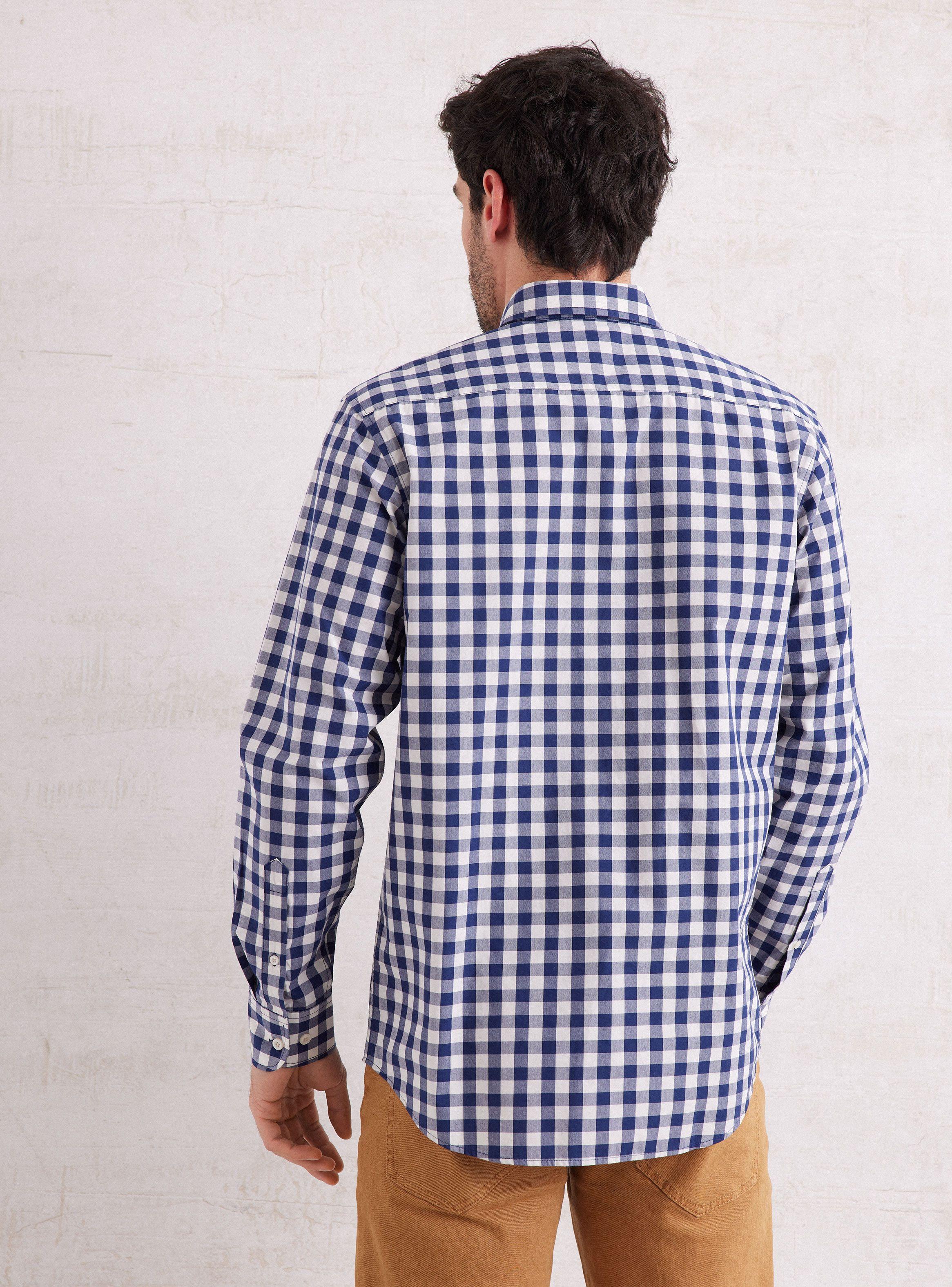 Camisa de Vestir Manga Larga Cuadro Mantel de Greenfield