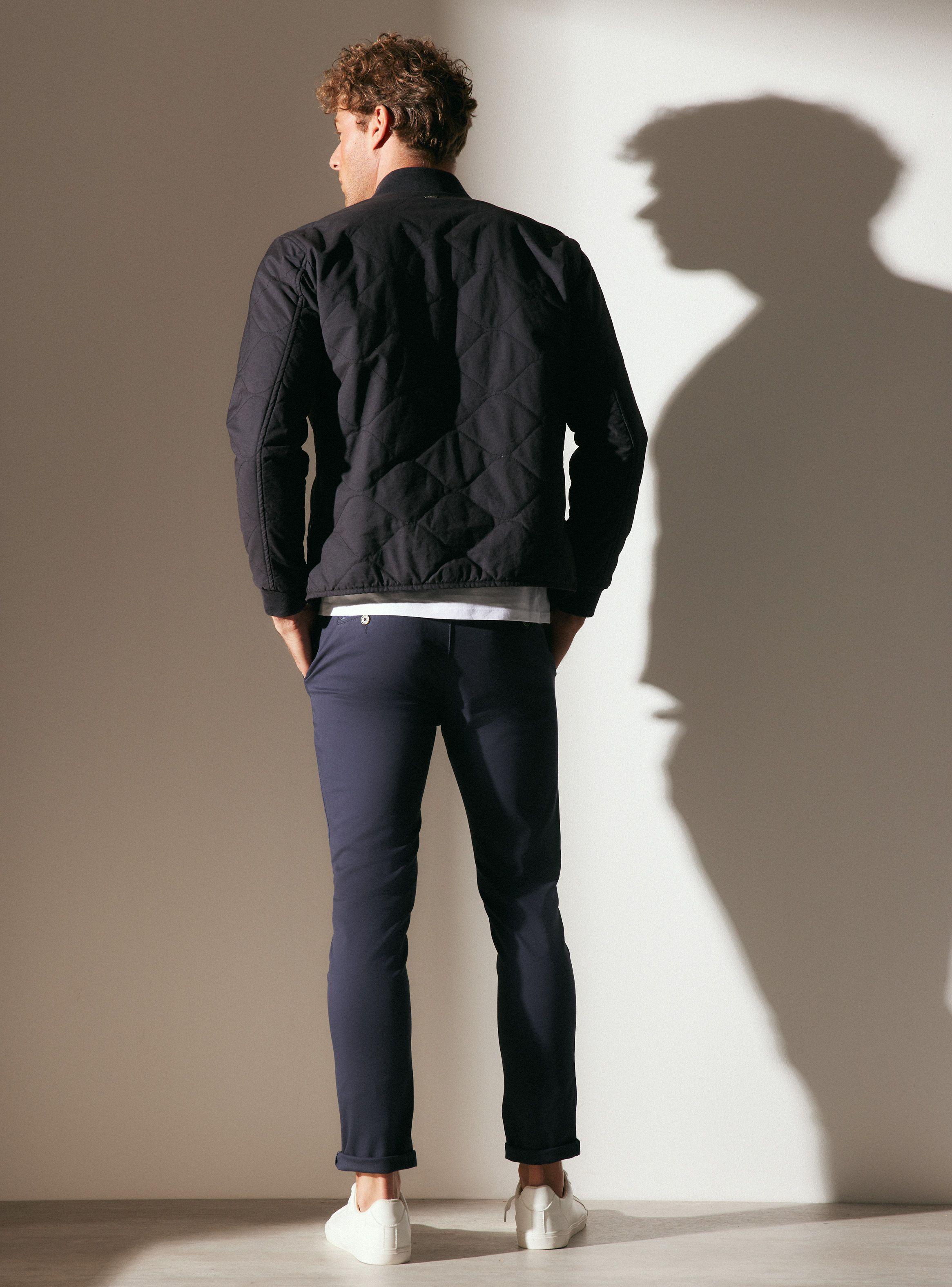 Chaqueta Quilted Garment Dyed Manga Larga-5
