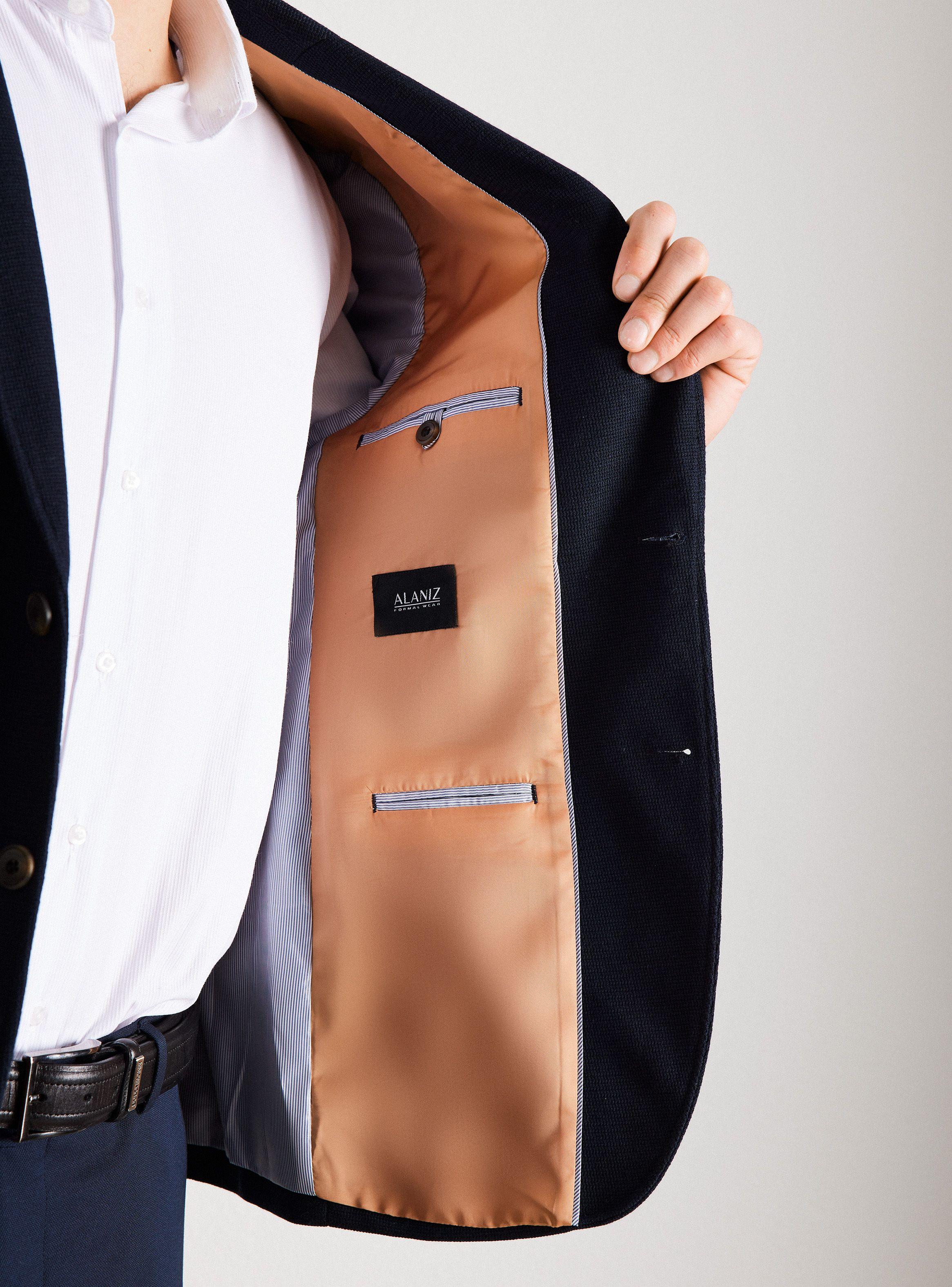 Vestón Recto Slim Fit Navy-3