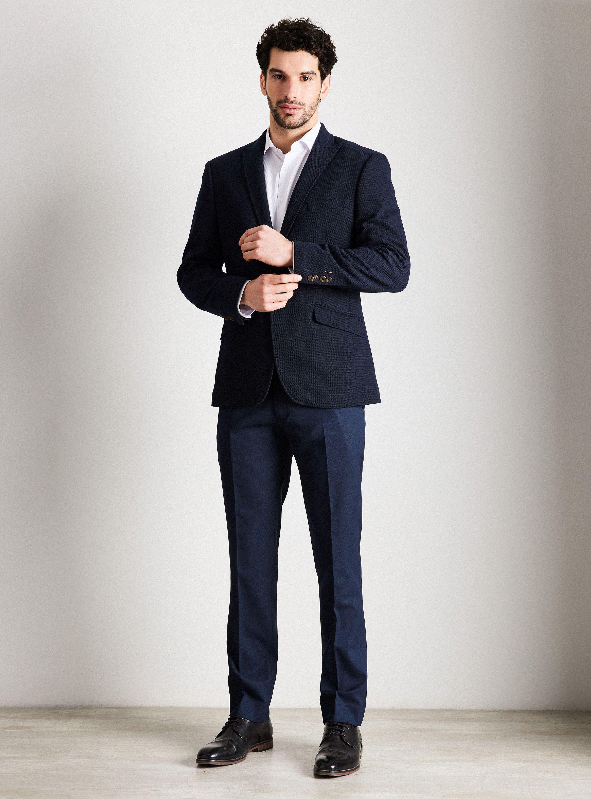 Vestón Recto Slim Fit Navy-4