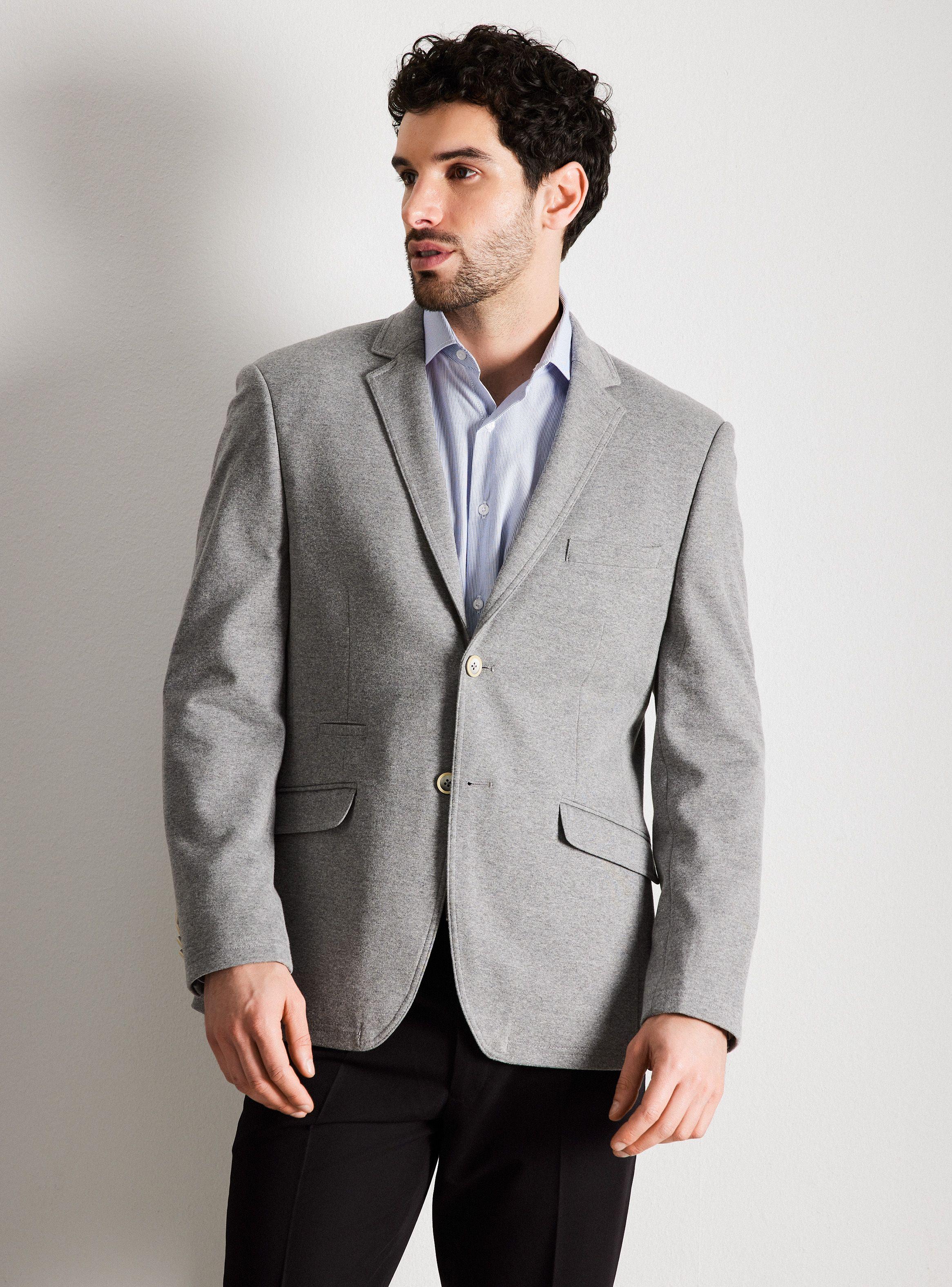 Vestón Recto Slim Fit Tela Elastano-0