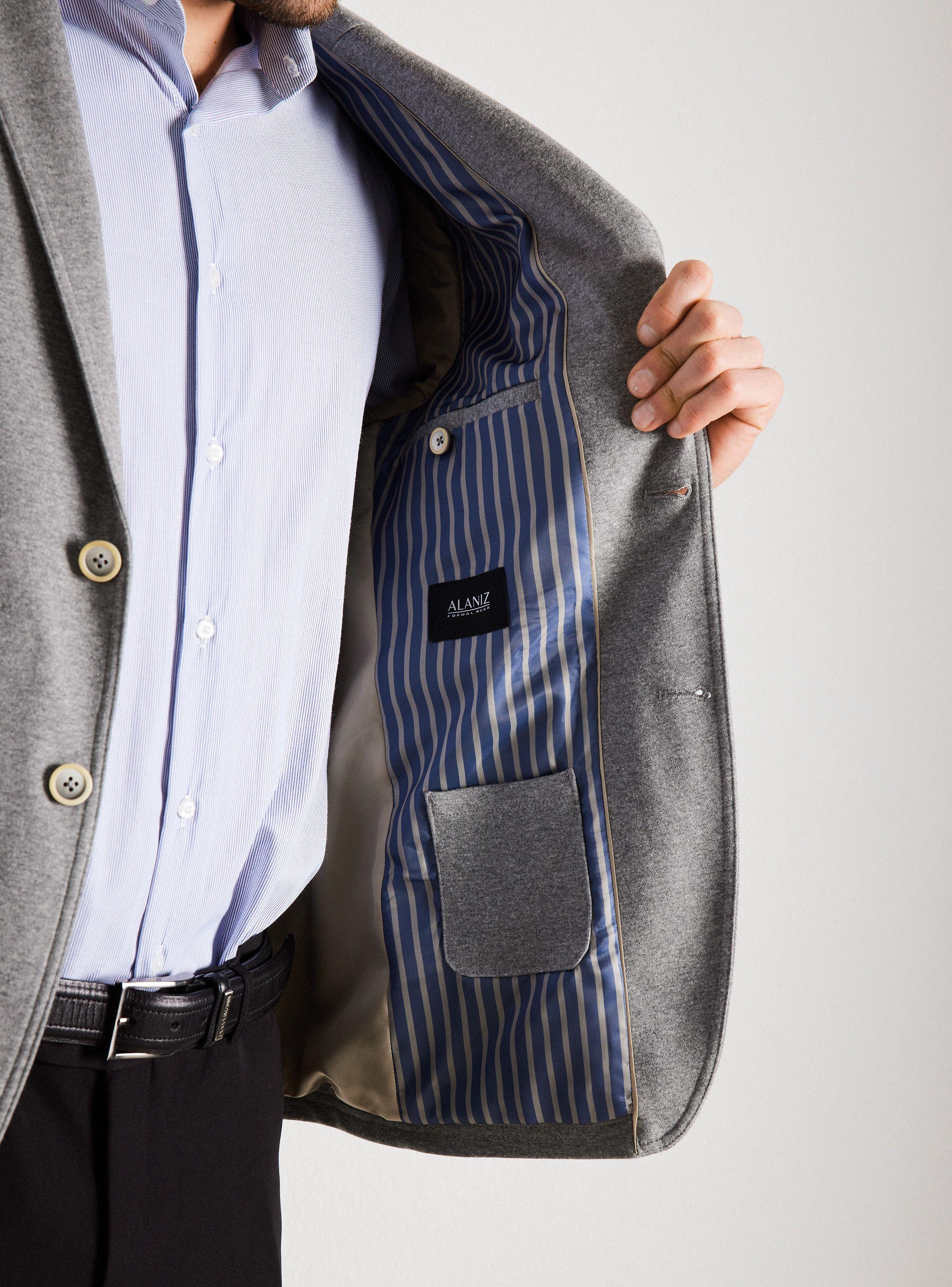 Vestón Recto Slim Fit Tela Elastano-3