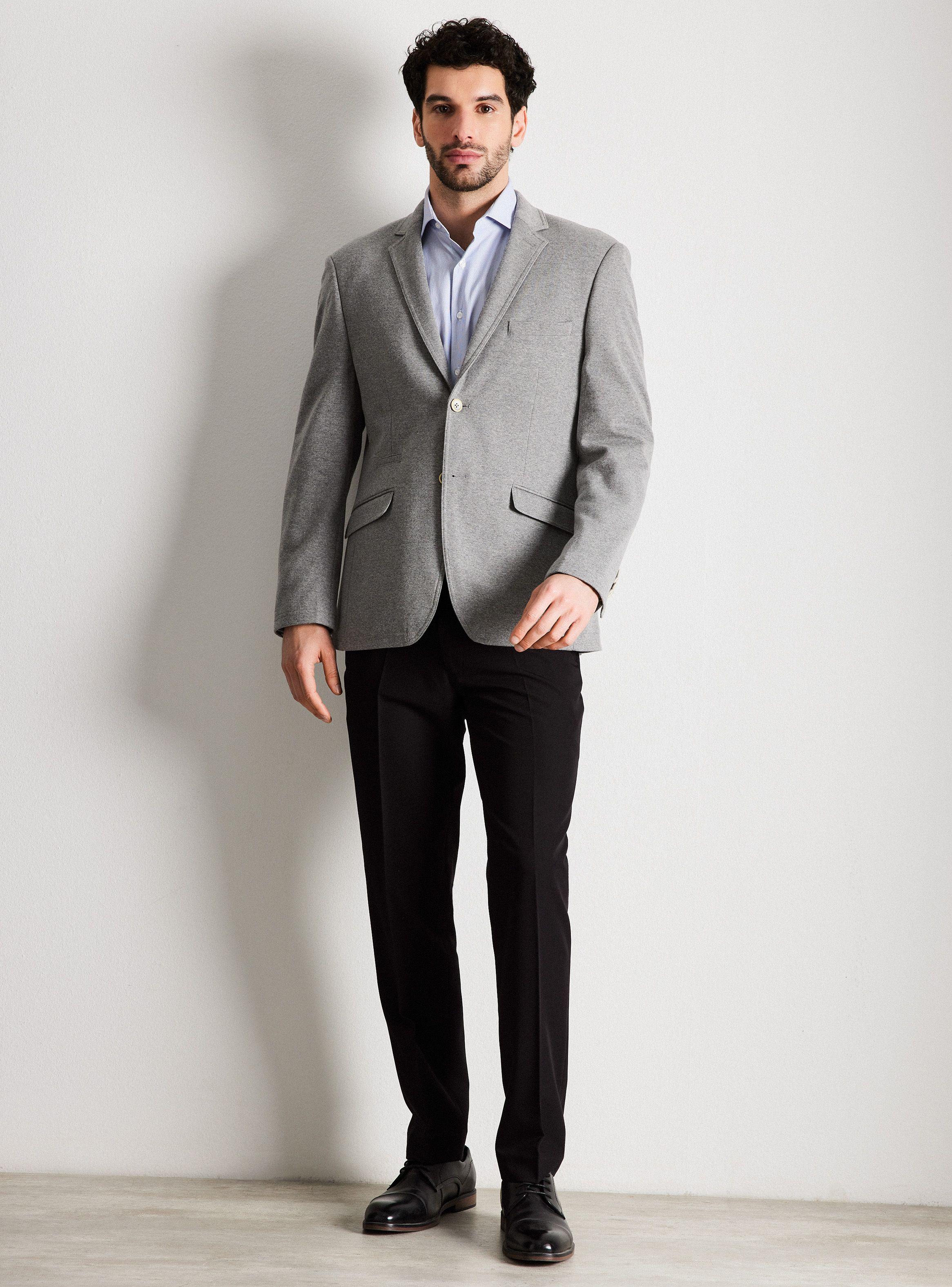 Vestón Recto Slim Fit Tela Elastano-4