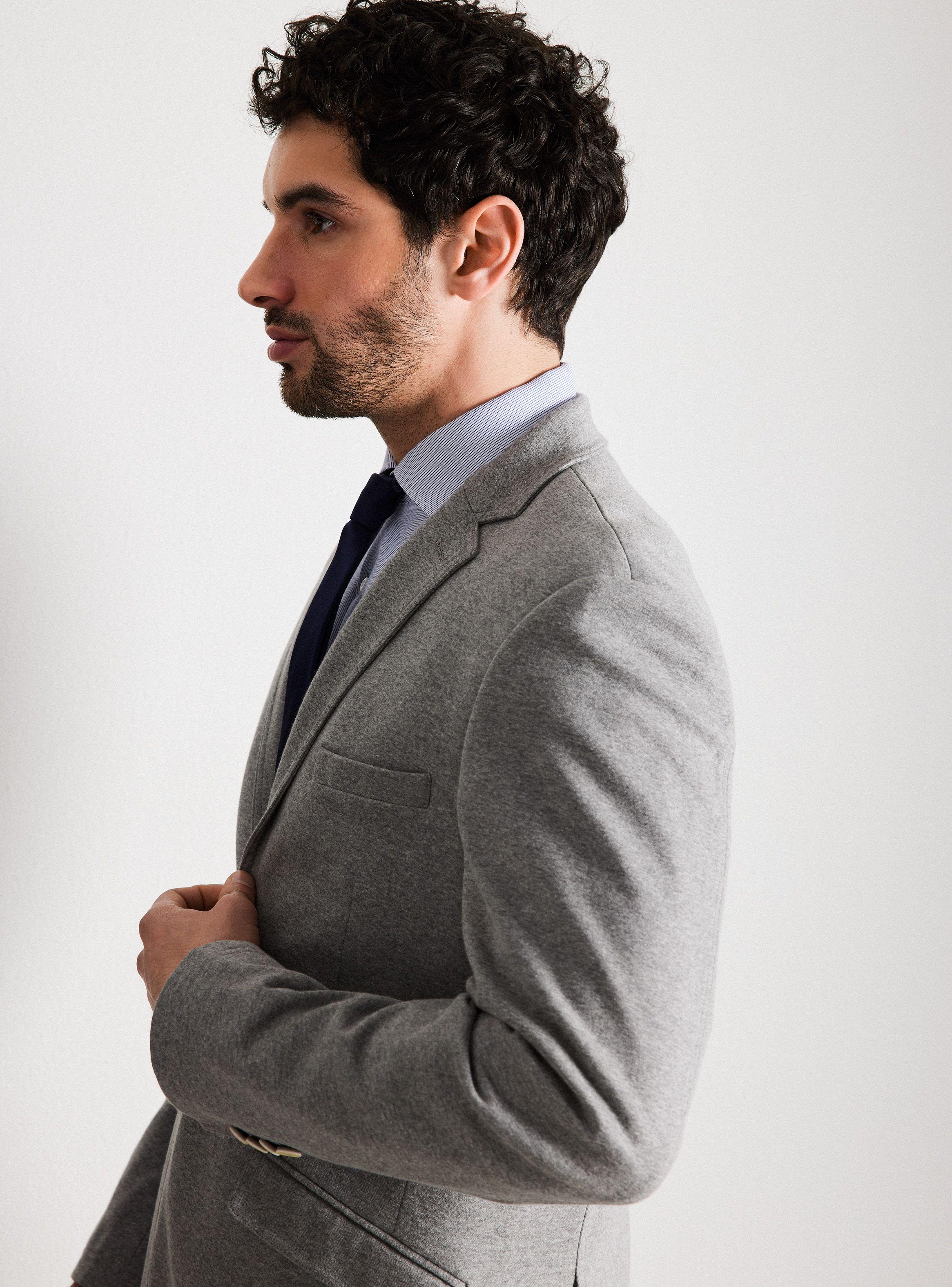 Vestón Recto Slim Fit Tela Elastano-2