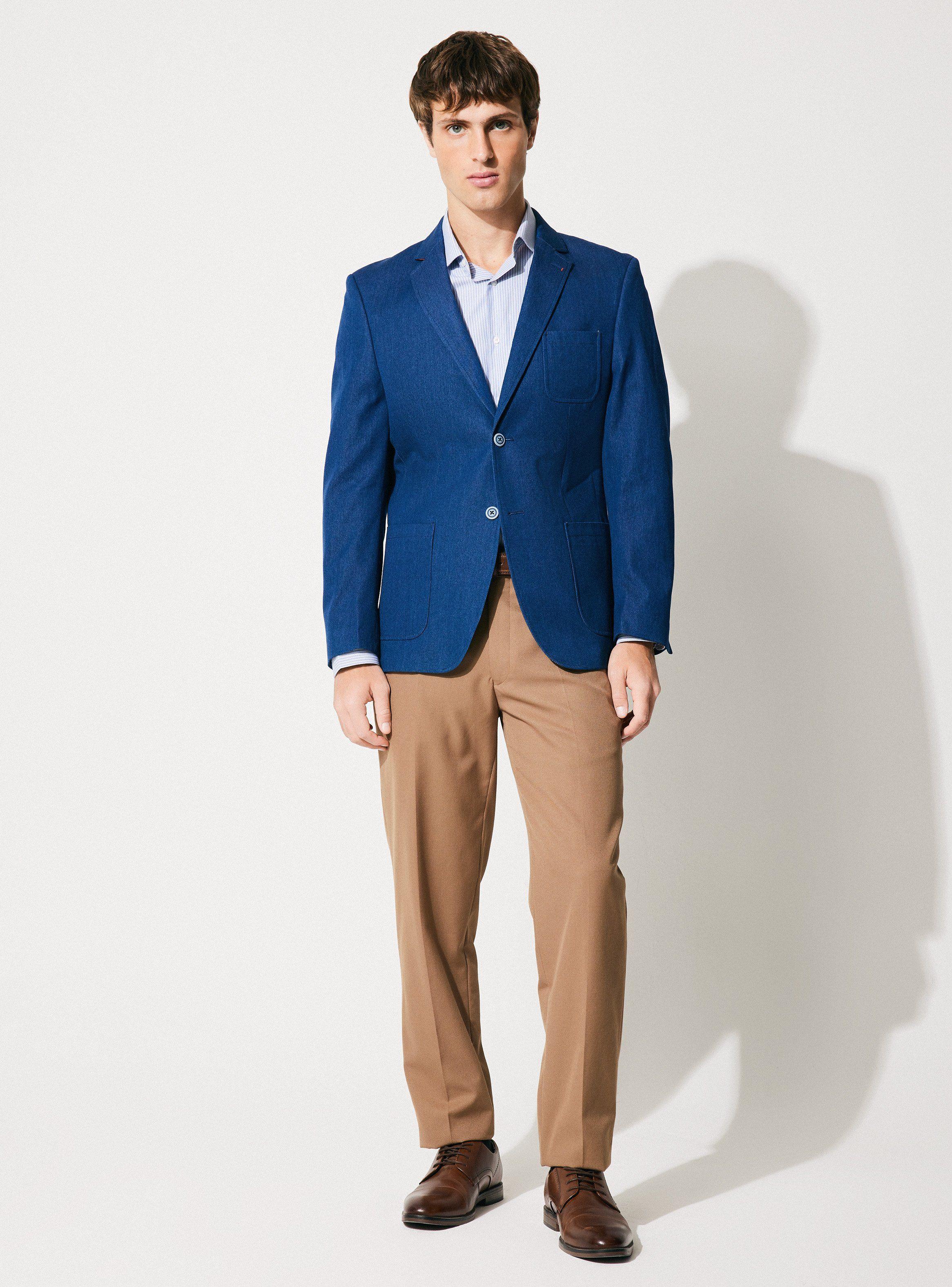 Blazer Vestón Recto Liso Slim Fit de Alaniz
