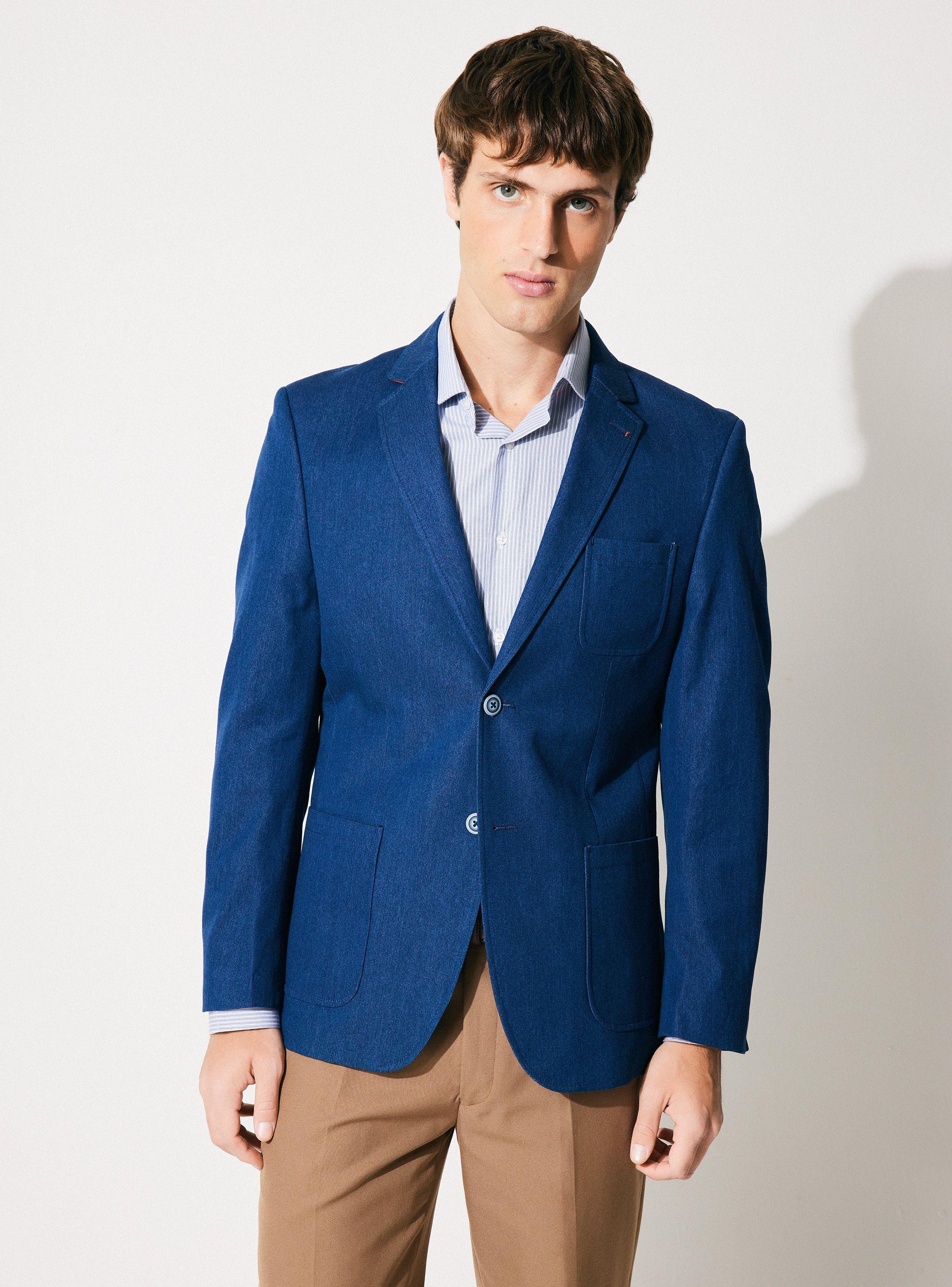Blazer Vestón Recto Liso Slim Fit de Alaniz